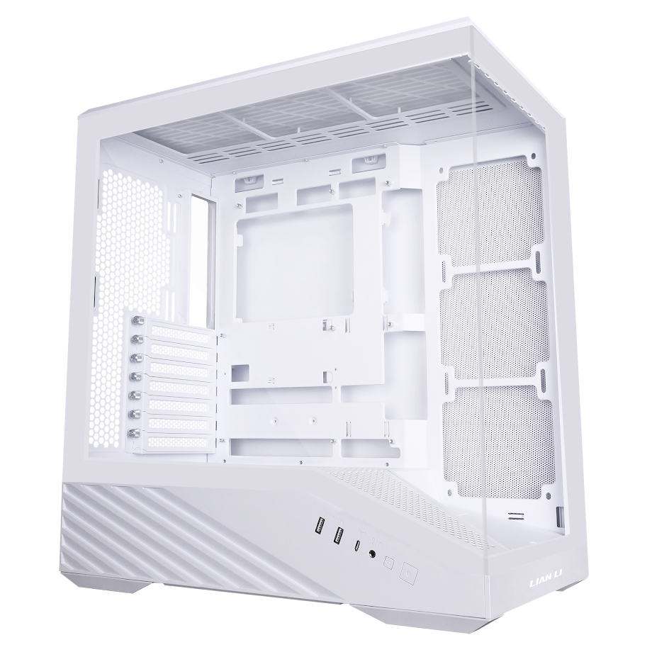 A large main feature product image of Lian Li Vector V100 Glass Mid Tower Case (White)