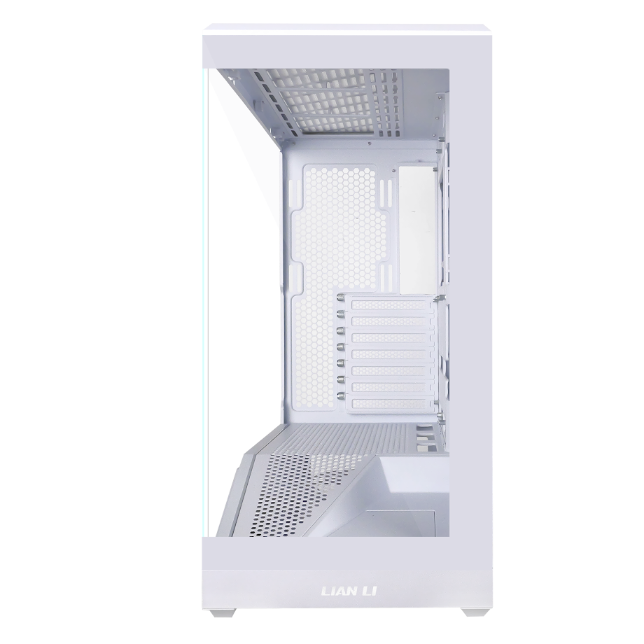A large main feature product image of Lian Li Vector V100 Glass Mid Tower Case (White)