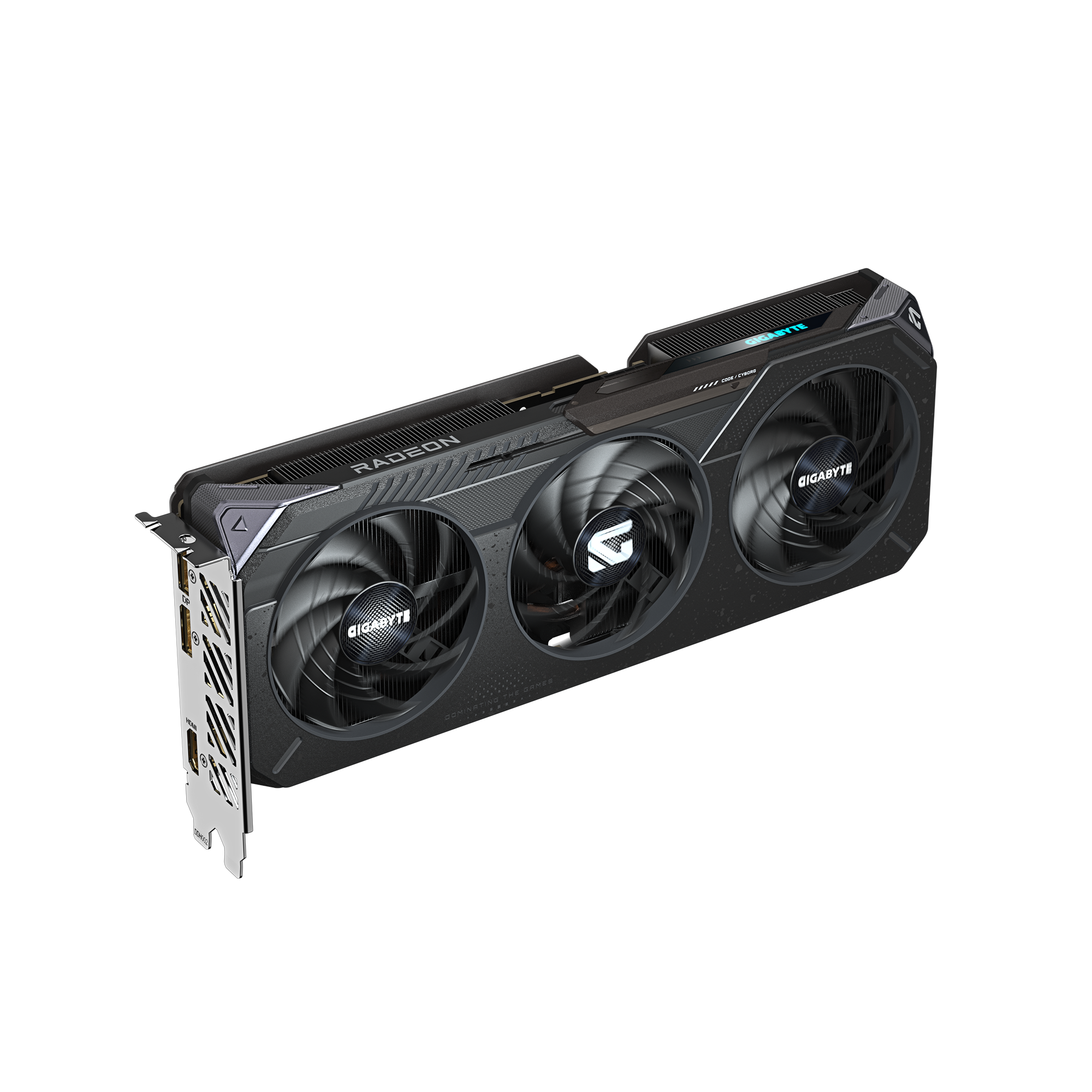 A large main feature product image of Gigabyte Radeon RX 9060 XT Gaming OC 8GB GDDR6