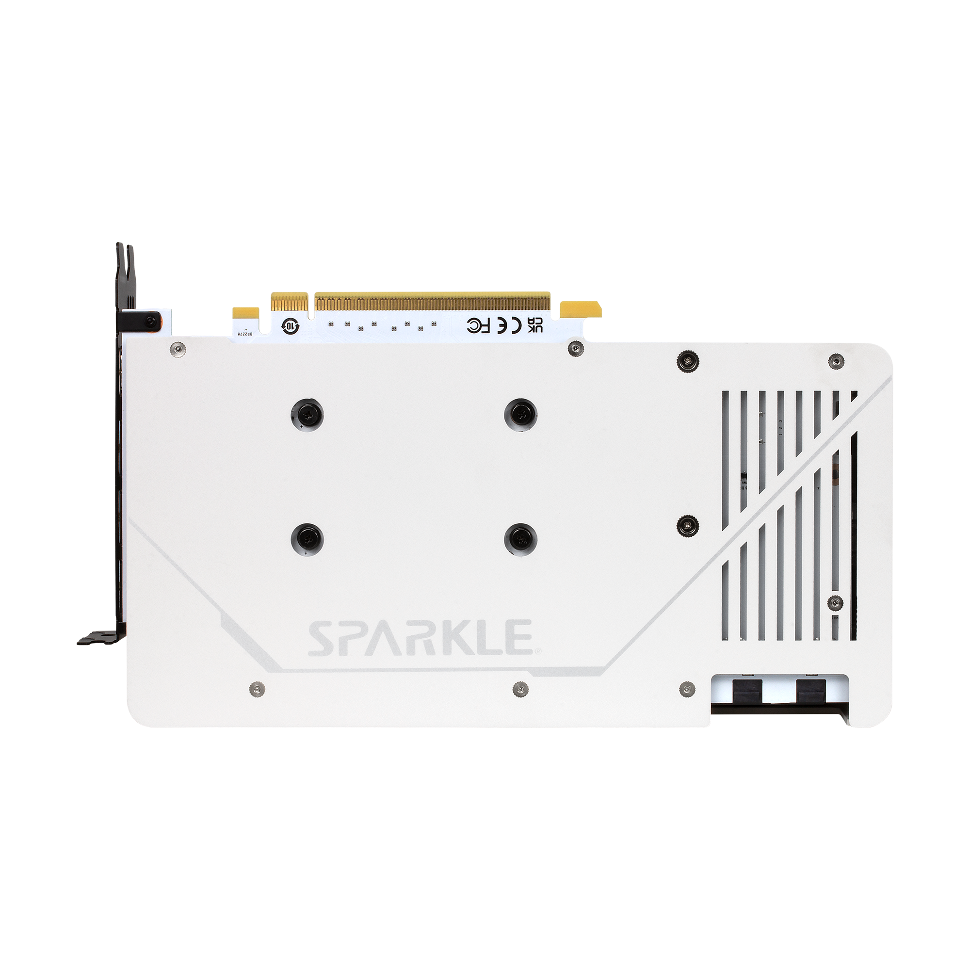 A large main feature product image of SPARKLE Intel Arc Battlemage B580 ROC Luna OC Ultra 12GB GDDR6