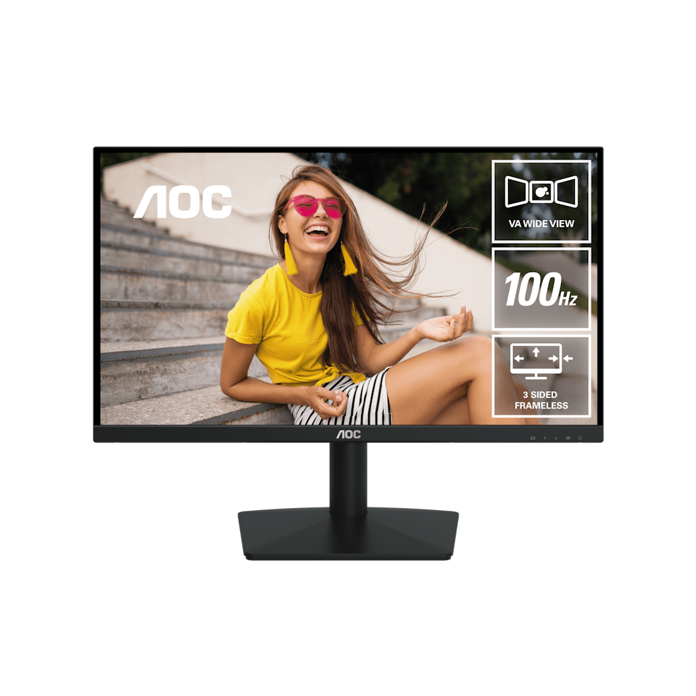 A large main feature product image of AOC 22B15HN - 22" 1080p 100Hz VA Monitor