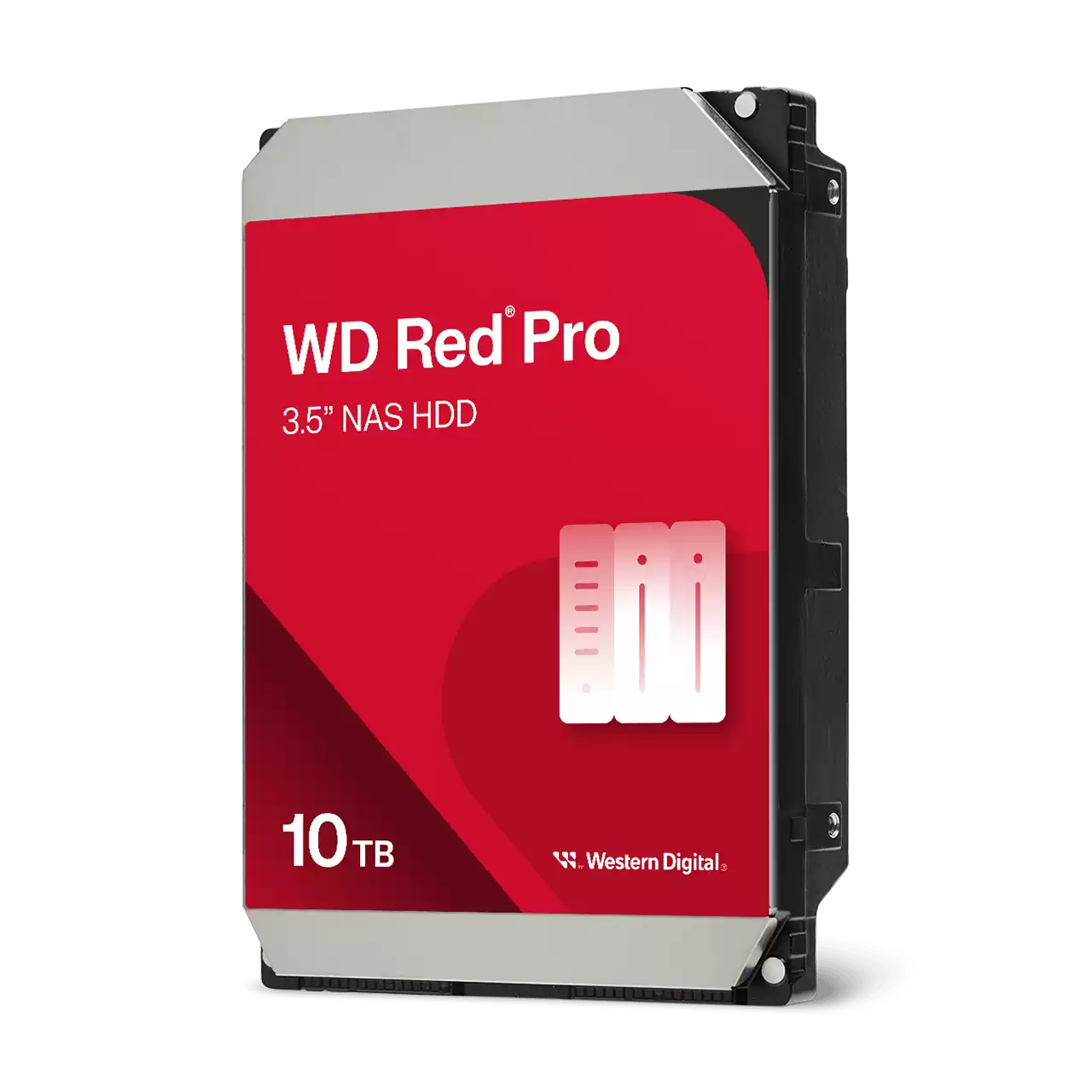 A large main feature product image of WD Red Pro 3.5" NAS HDD - 10TB 512MB