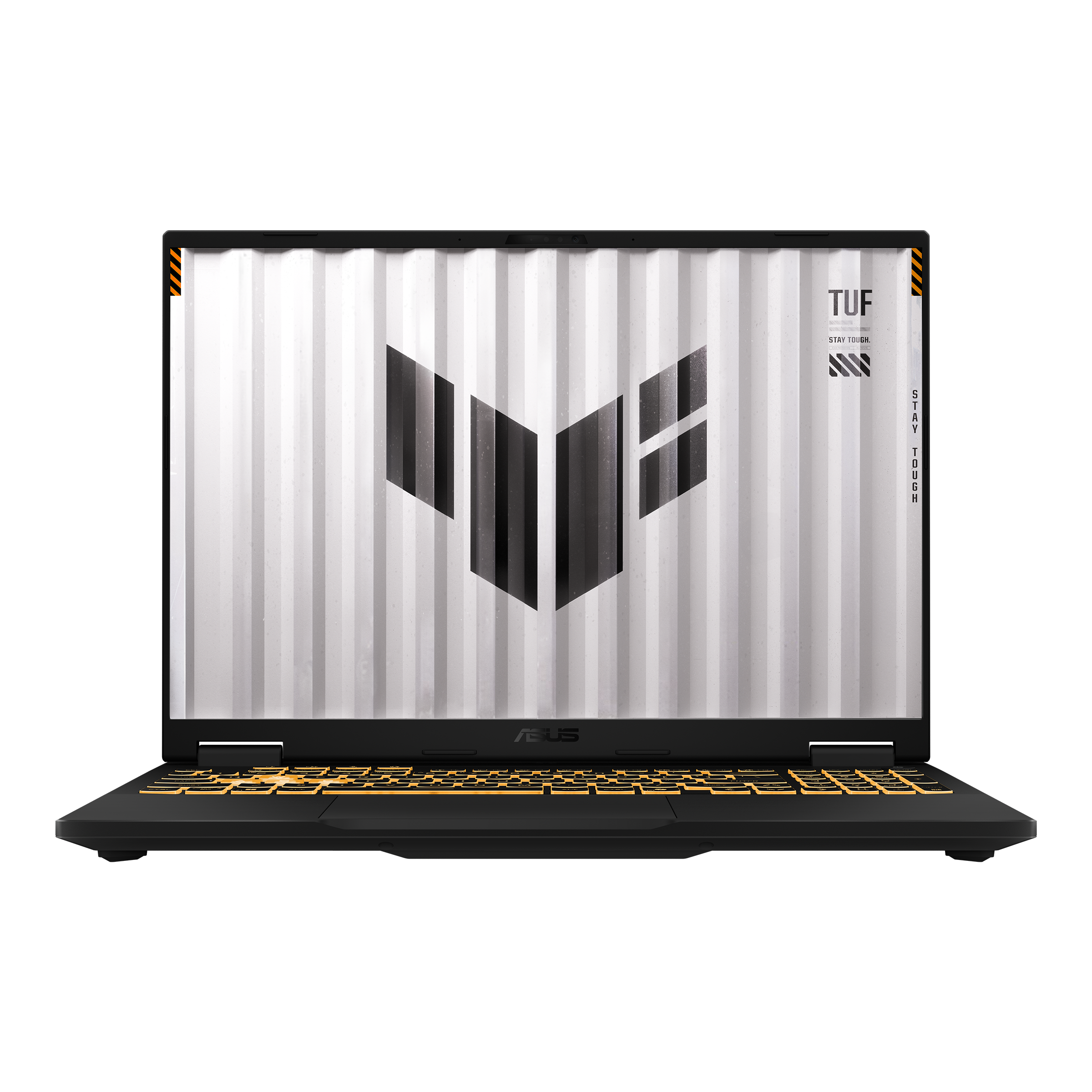 A large main feature product image of ASUS TUF Gaming F16 (FX608) - 16" 165Hz, i5-13450HX, RTX 5060, 16GB/512GB - Win 11 Notebook