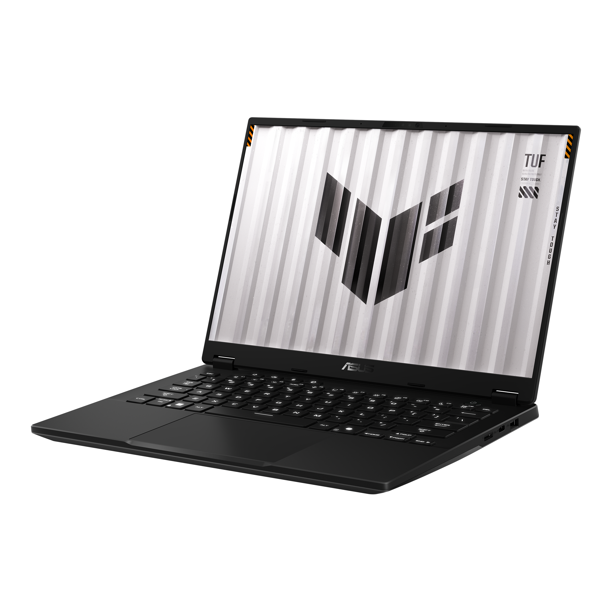 A large main feature product image of ASUS TUF Gaming A14 (FA401) - 14" 165Hz, Ryzen AI 7 350, RTX 5060, 32GB/1TB - Win 11 Notebook