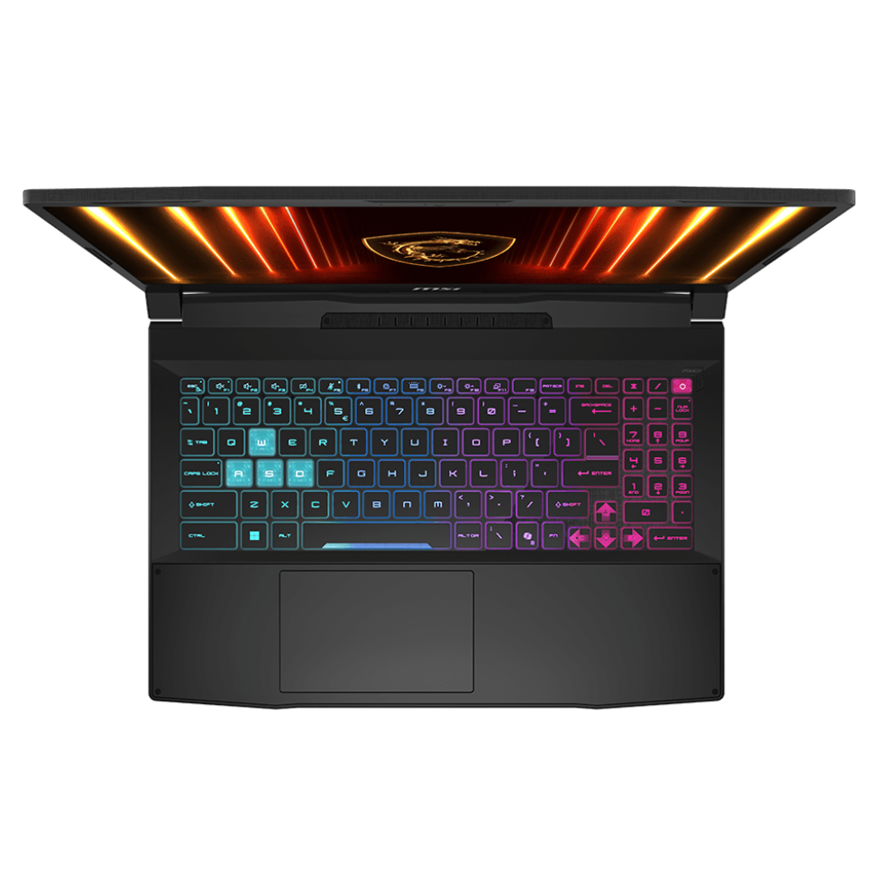 A large main feature product image of MSI Katana 15 HX (B14W) - 15.6" 165Hz, i7-14650HX, RTX 5060, 16GB/512GB - Win 11 Gaming Notebook