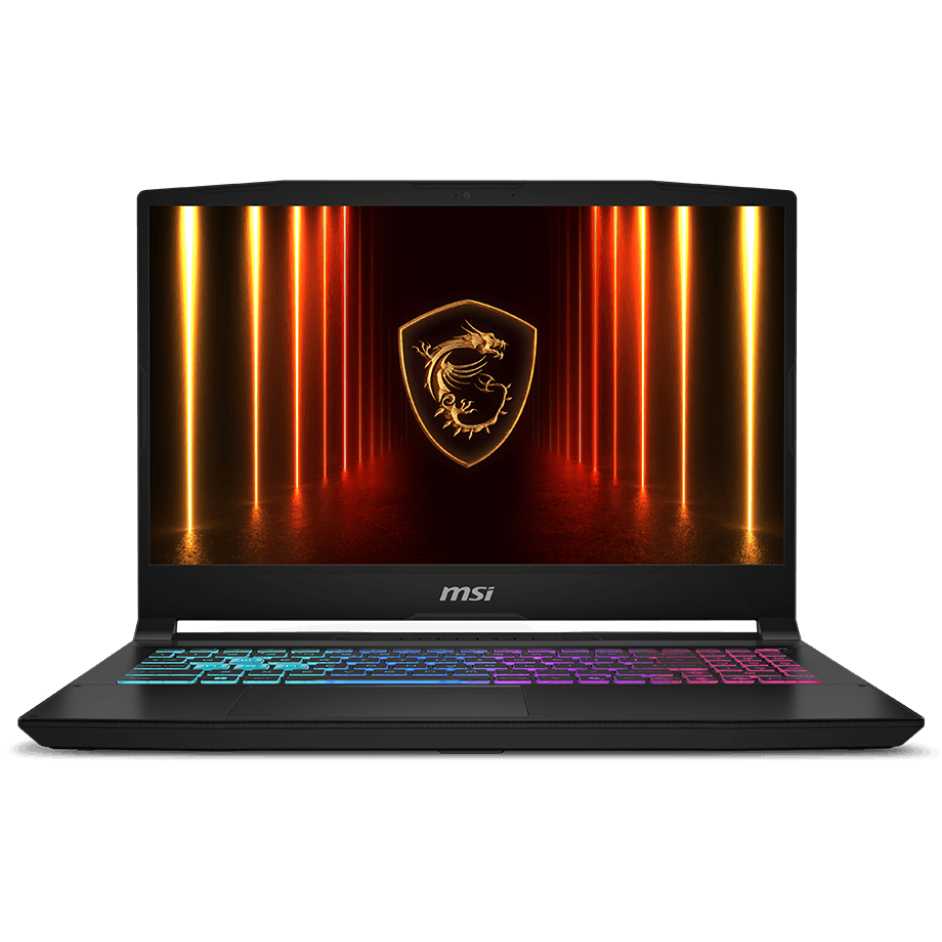 A large main feature product image of MSI Katana 15 HX (B14W) - 15.6" 165Hz, i7-14650HX, RTX 5060, 16GB/512GB - Win 11 Gaming Notebook
