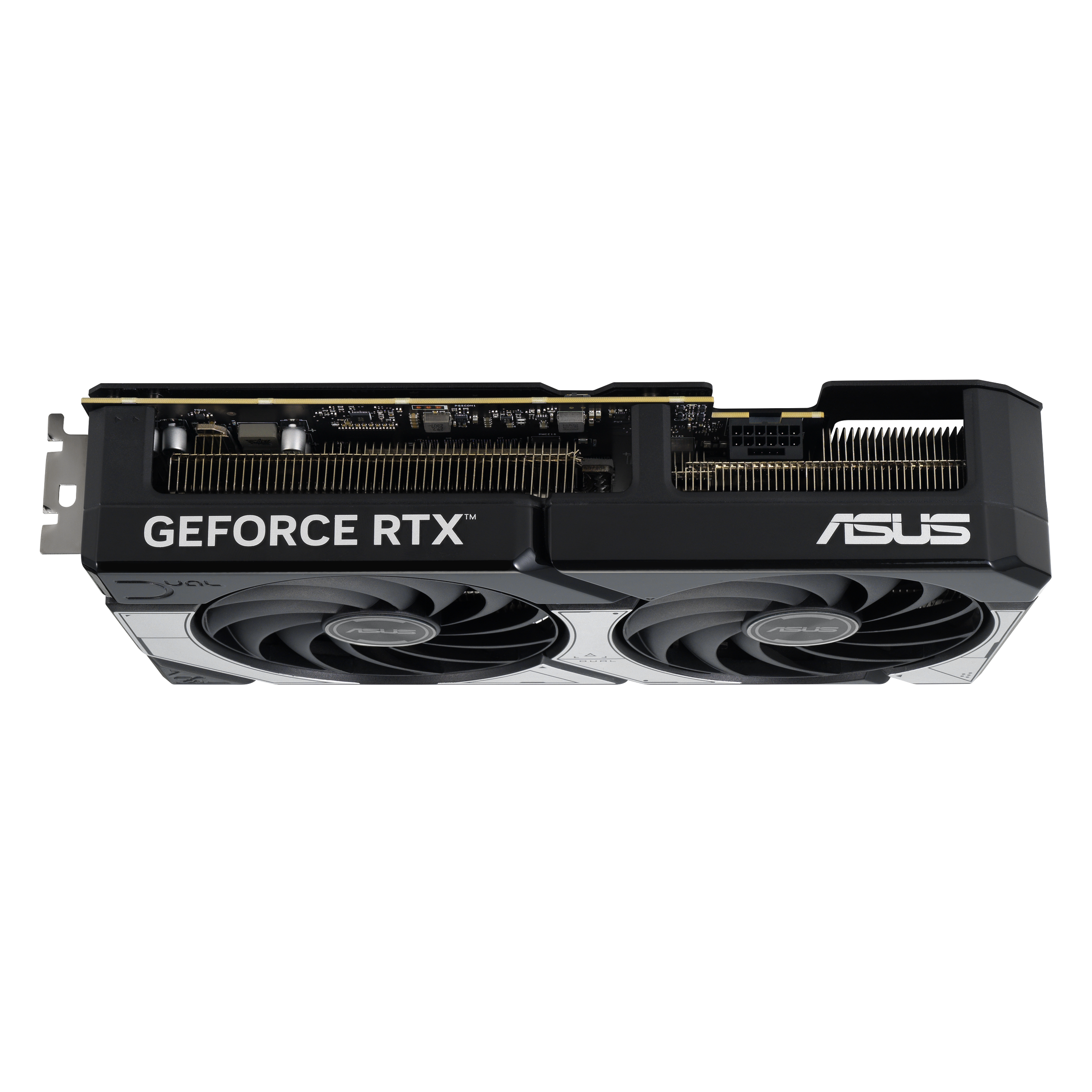 A large main feature product image of ASUS GeForce RTX 5070 Dual OC 12GB GDDR7