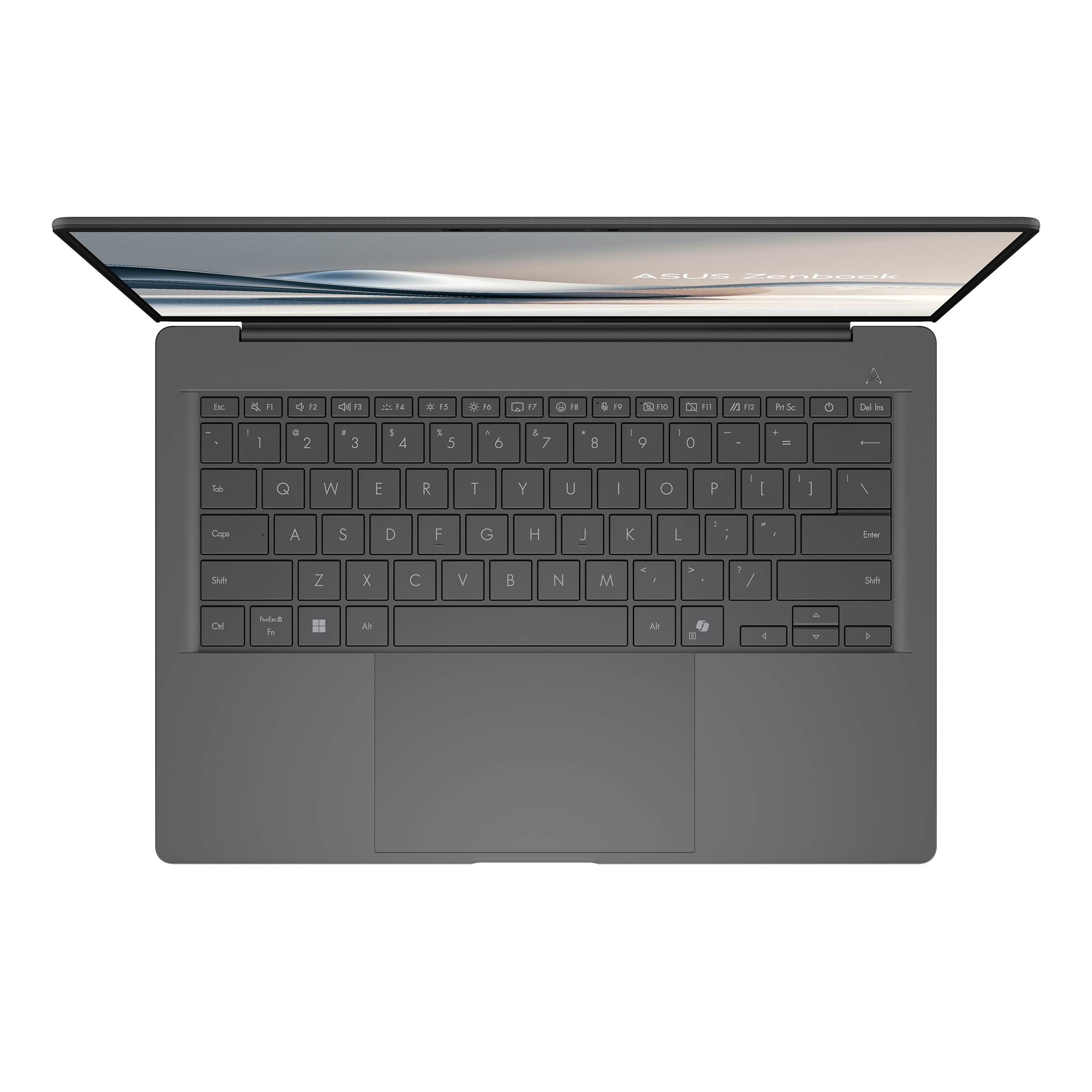 A large main feature product image of ASUS Zenbook A14 (UX3407) - 14" OLED, Snapdragon X Plus, 16GB/512GB - Win 11 Copilot+ AI Notebook