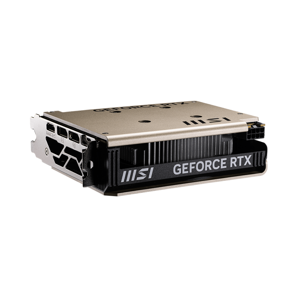 A large main feature product image of MSI GeForce RTX 5060 Inspire ITX OC 8GB GDDR7