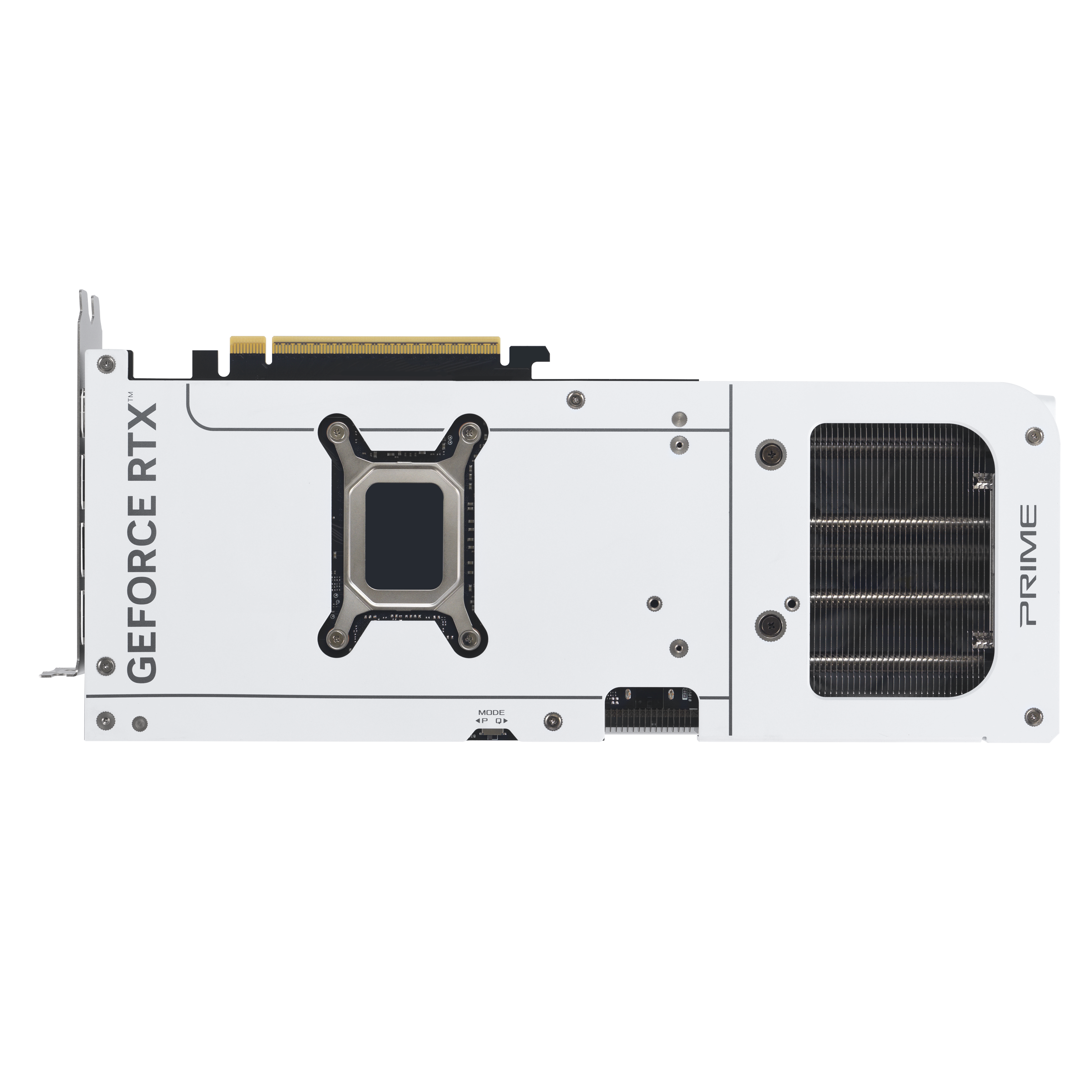 A large main feature product image of ASUS GeForce RTX 5070 Prime OC 12GB GDDR7 - White