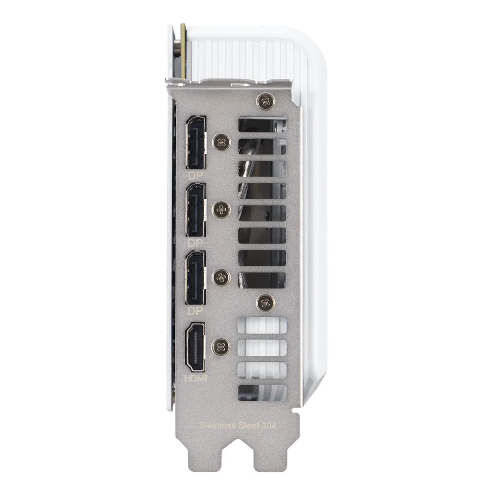 A large main feature product image of ASUS GeForce RTX 5070 Prime OC 12GB GDDR7 (White)