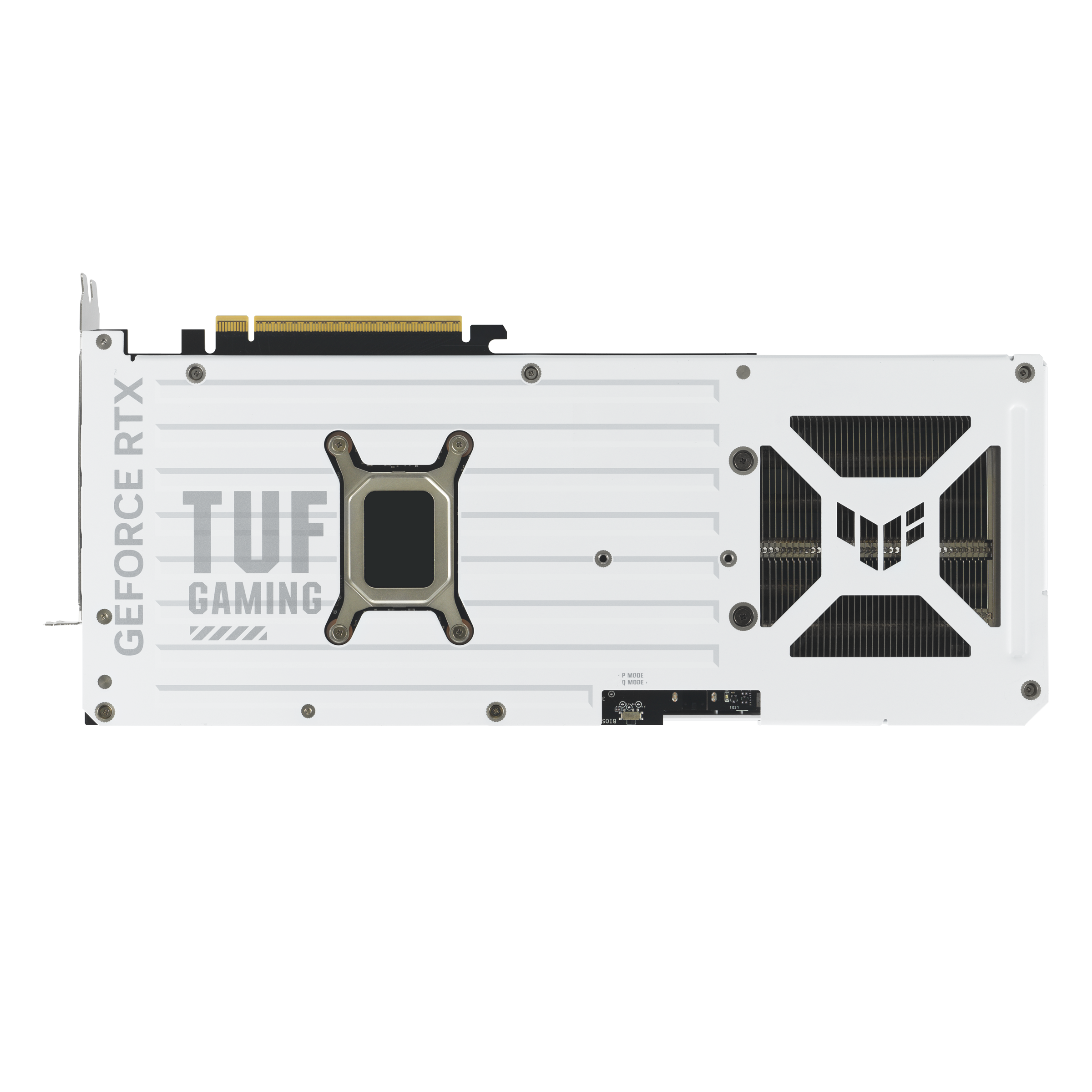 A large main feature product image of ASUS GeForce RTX 5070 Ti TUF Gaming OC 16GB GDDR7 - White