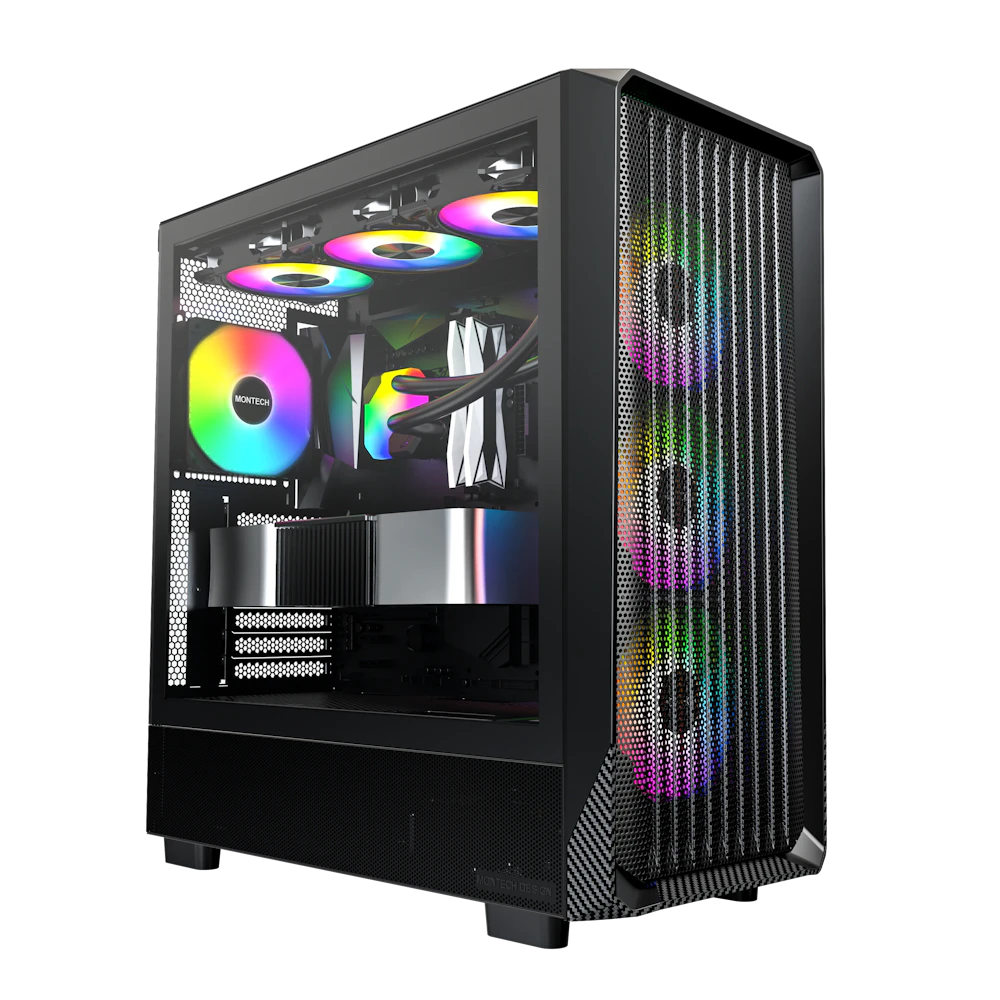 A large main feature product image of Montech X5 Mid Tower Case (Black)