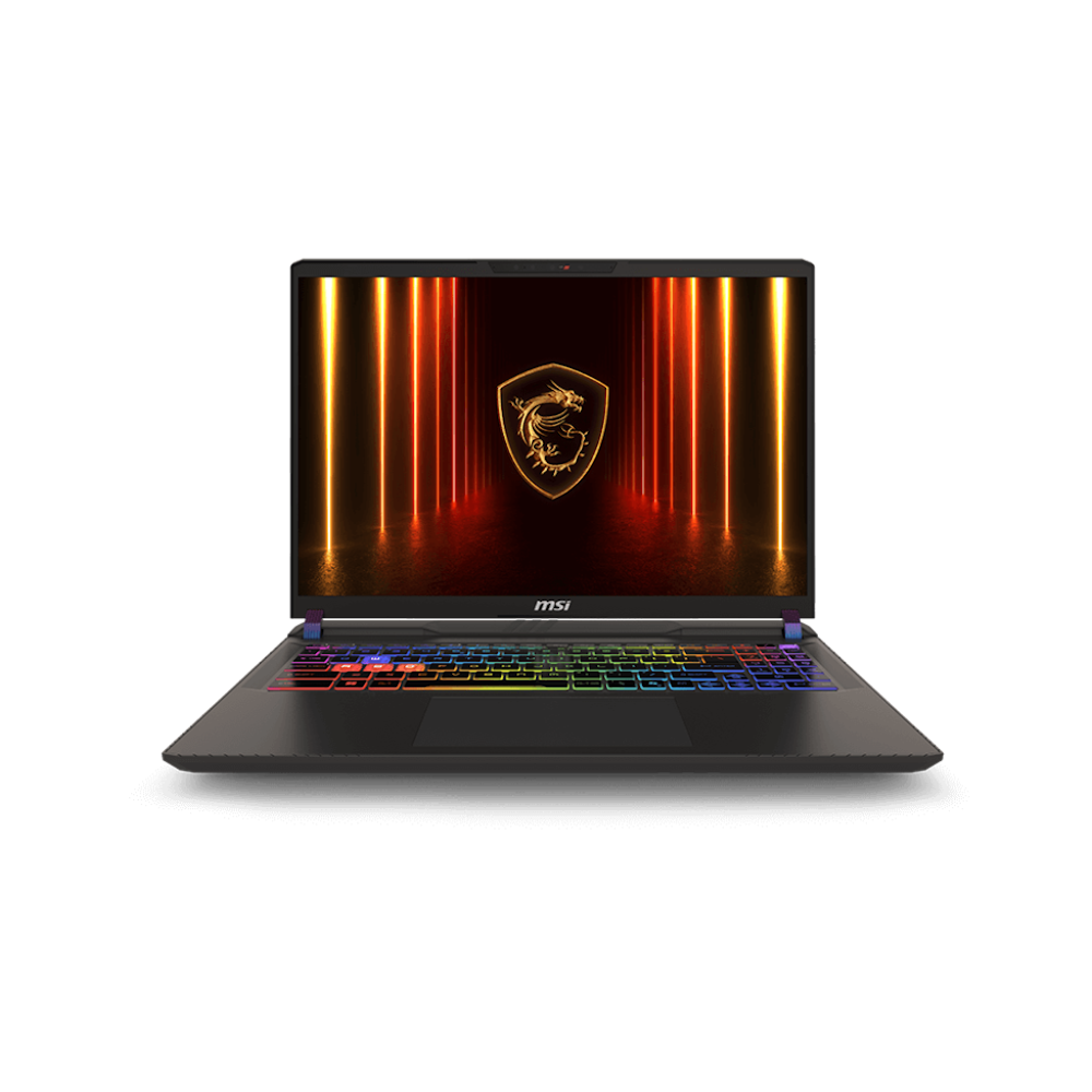 A large main feature product image of MSI Vector 16 HX AI (A2X) - 16" 240Hz, Ultra 9 275HX, RTX 5090, 16GB/1TB - Win 11 Gaming Notebook