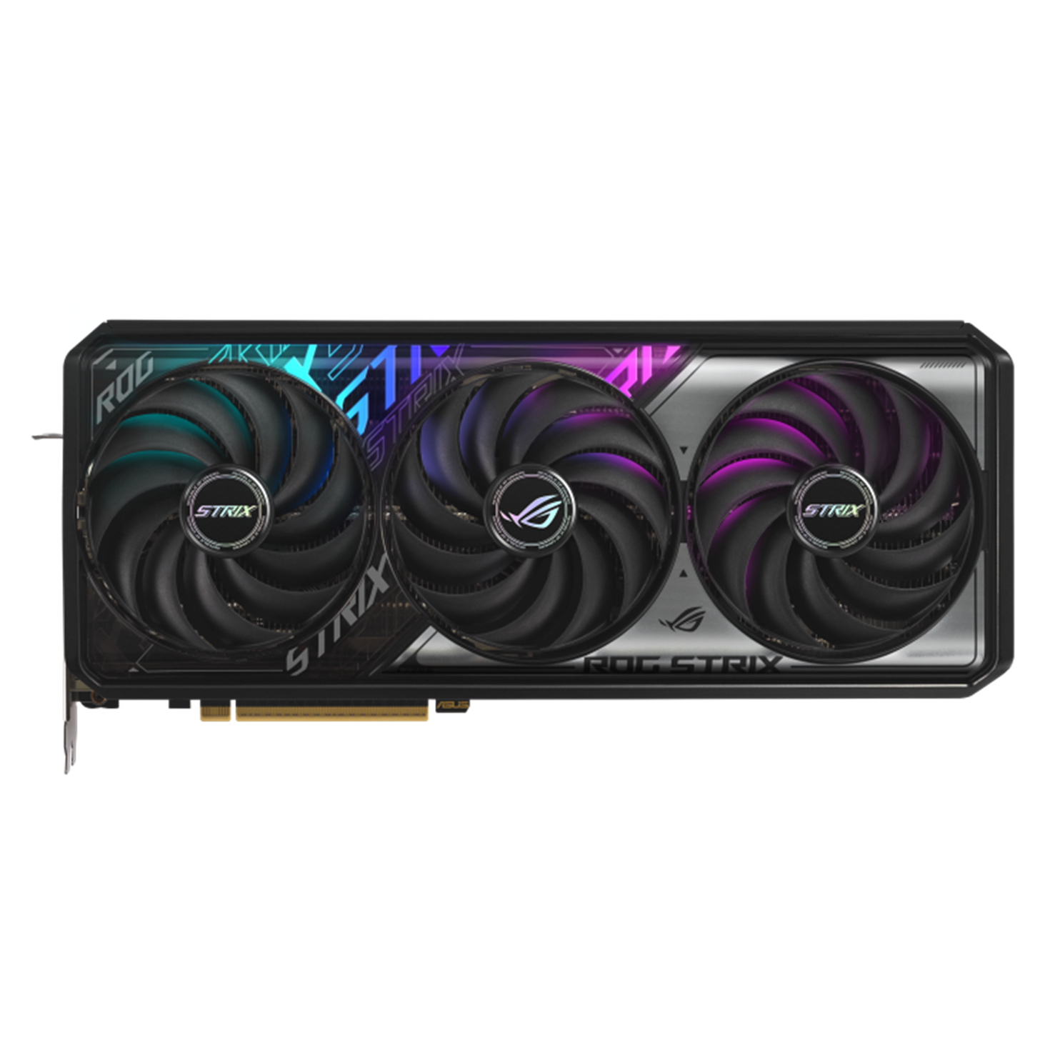 A large main feature product image of ASUS GeForce RTX 5070 ROG Strix OC 12GB GDDR7
