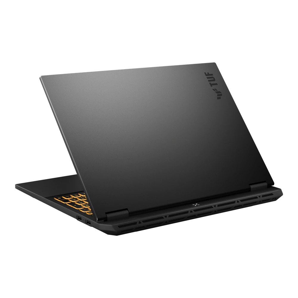 A large main feature product image of ASUS TUF Gaming F16 (FX608) - 16" 165Hz, i7-14650HX, RTX 5070, 16GB/1TB - Win 11 Notebook