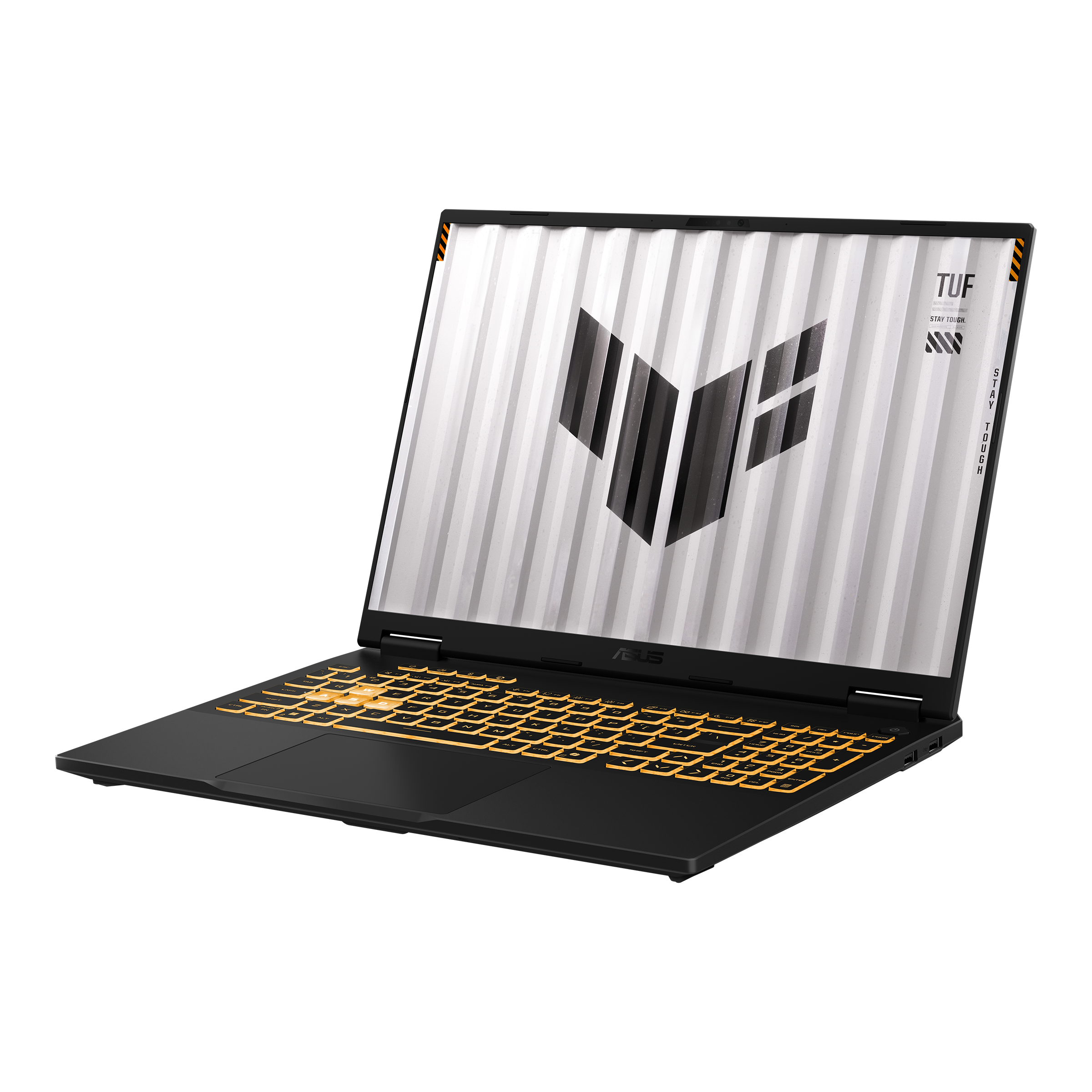 A large main feature product image of ASUS TUF Gaming F16 (FX608) - 16" 165Hz, i7-14650HX, RTX 5070, 16GB/1TB - Win 11 Notebook