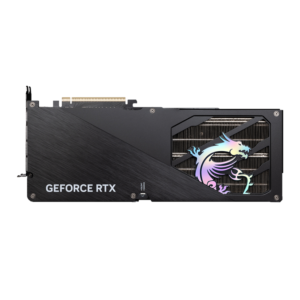 A large main feature product image of MSI GeForce RTX 5070 Ti Gaming Trio OC 16GB GDDR7