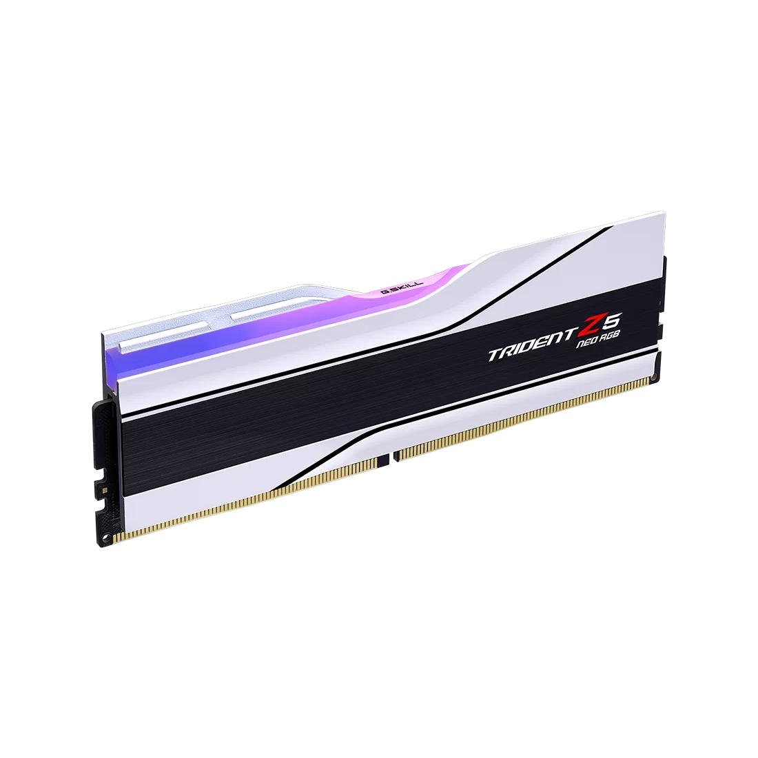 A large main feature product image of G.Skill Trident Z5 Neo RGB 48GB Kit (2x24GB) AMD EXPO DDR5-6000 C26 - White