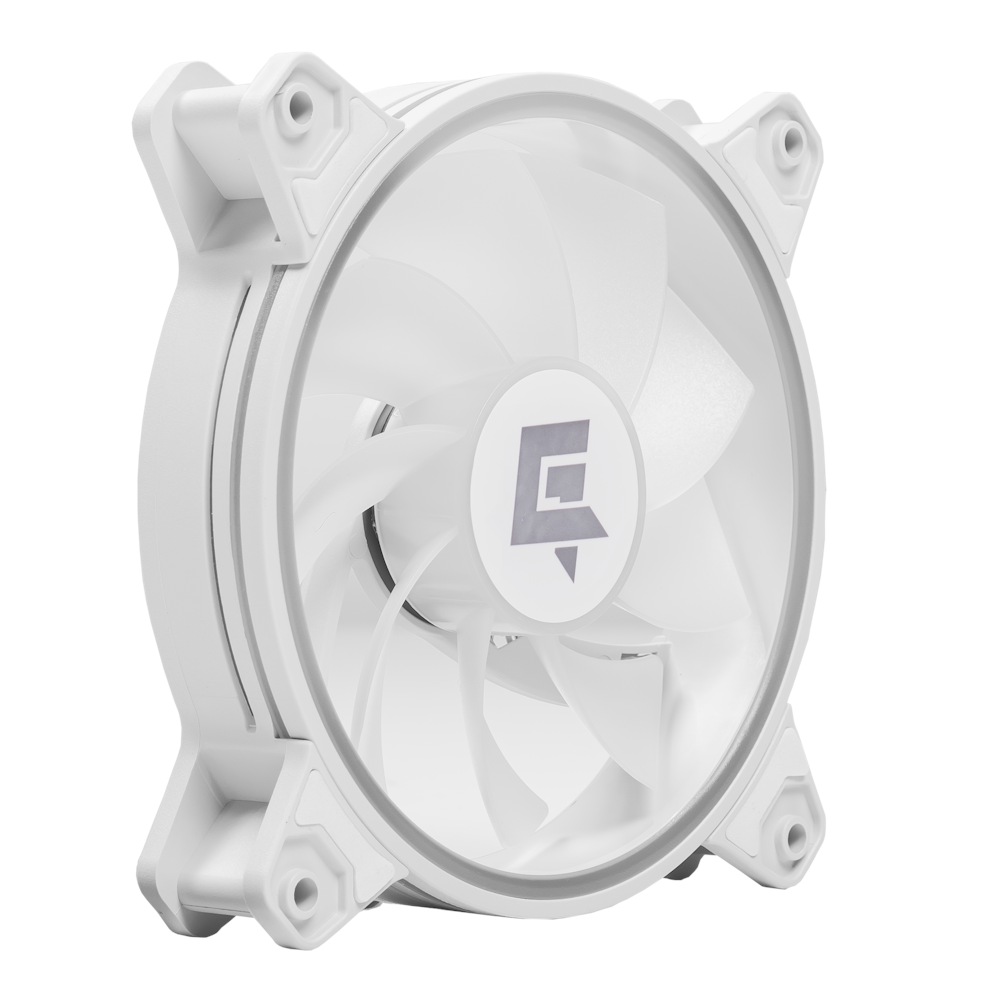 A large main feature product image of GamerChief Dash ARGB PWM 120mm Reverse Blade Fan - White