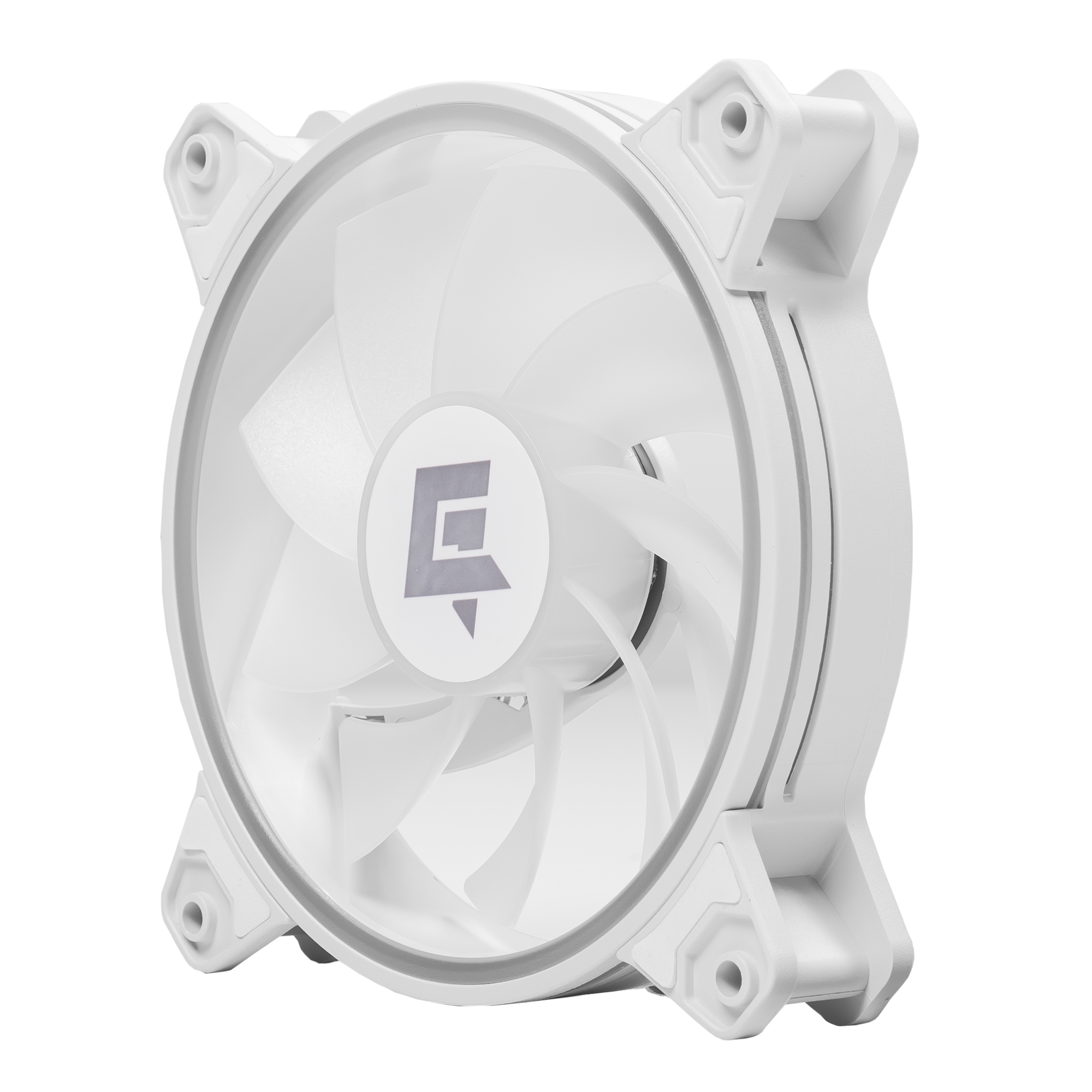 A large main feature product image of GamerChief Dash ARGB PWM 120mm Reverse Blade Fan - White