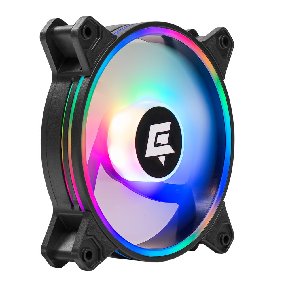 A large main feature product image of GamerChief Dash ARGB PWM 120mm Reverse Blade Fan - Black