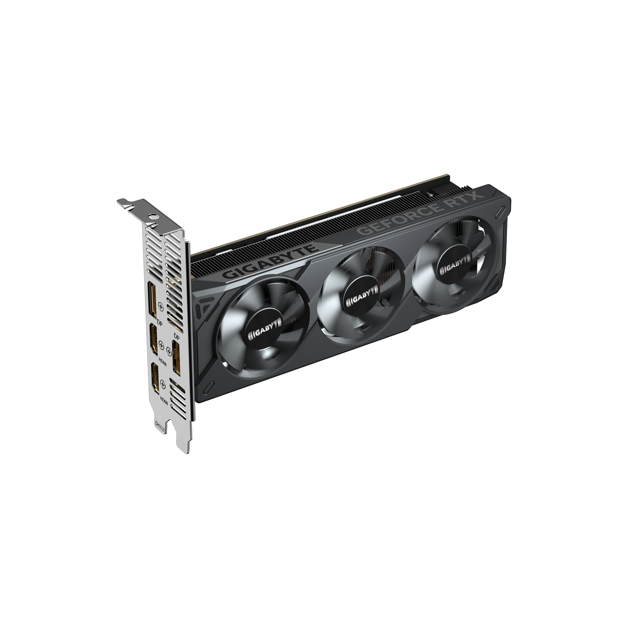 A large main feature product image of Gigabyte GeForce RTX 5050 OC Low Profile 8GB GDDR6