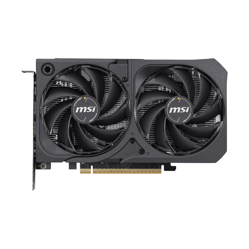 A large main feature product image of MSI GeForce RTX 5050 Shadow 2x OC 8GB GDDR6