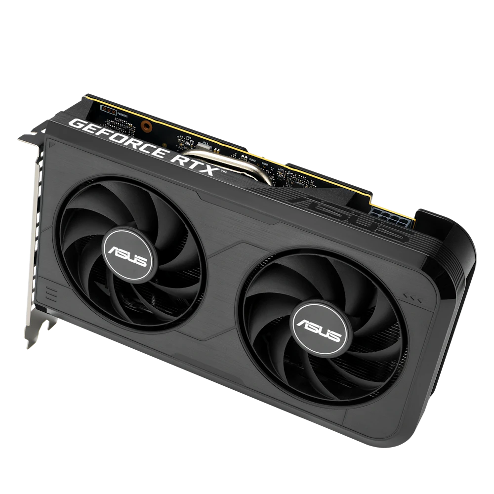 A large main feature product image of ASUS GeForce RTX 5050 Dual OC 8GB GDDR6