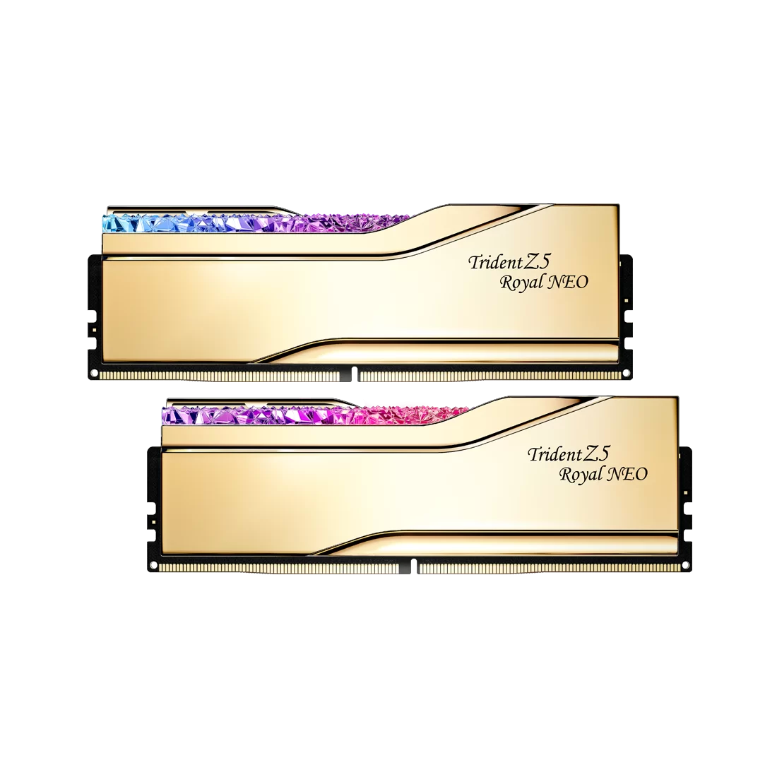 A large main feature product image of G.Skill Trident Z5 Royal Neo 32GB Kit (2x16GB) DDR5-6000 C26 - AMD EXPO - Gold