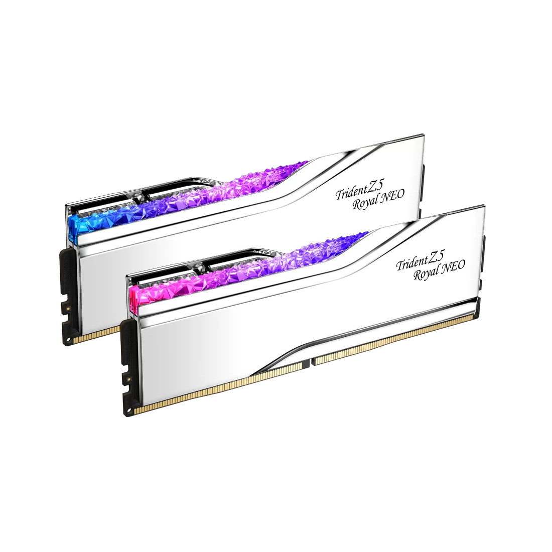 A large main feature product image of G.Skill Trident Z5 Royal Neo 48GB Kit (2x24GB) DDR5-6000 C26 - AMD EXPO - Silver