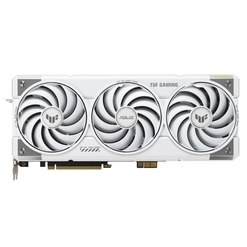 A large main feature product image of ASUS GeForce RTX 5070 Ti BTF OC 16GB GDDR7- White