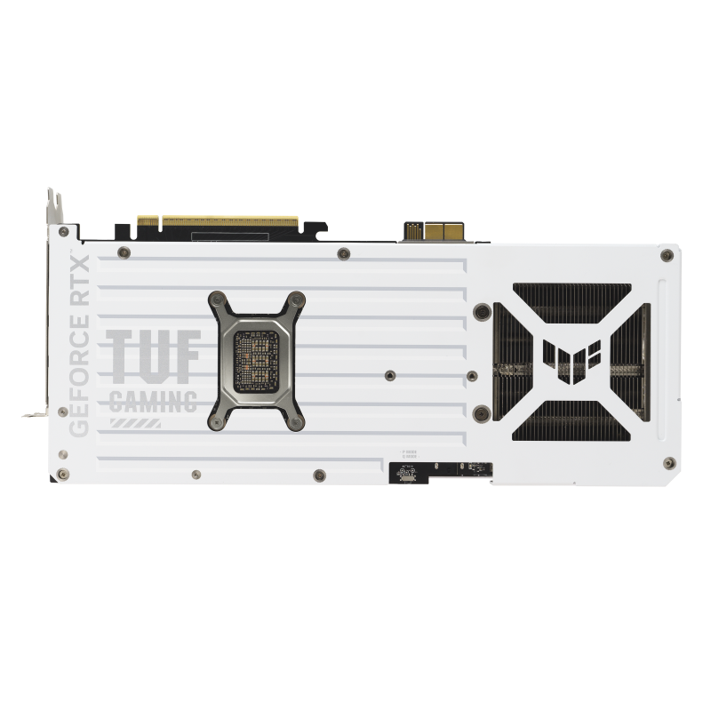 A large main feature product image of ASUS GeForce RTX 5070 Ti BTF OC 16GB GDDR7- White