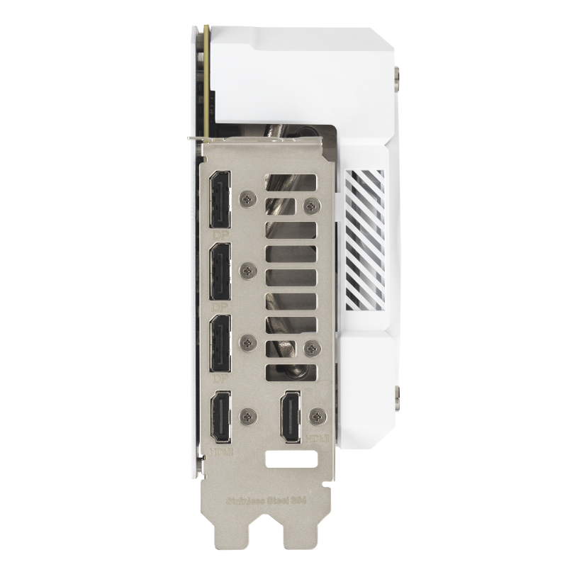 A large main feature product image of ASUS GeForce RTX 5070 Ti BTF OC 16GB GDDR7- White