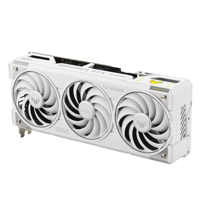 A large main feature product image of ASUS GeForce RTX 5070 Ti BTF OC 16GB GDDR7- White