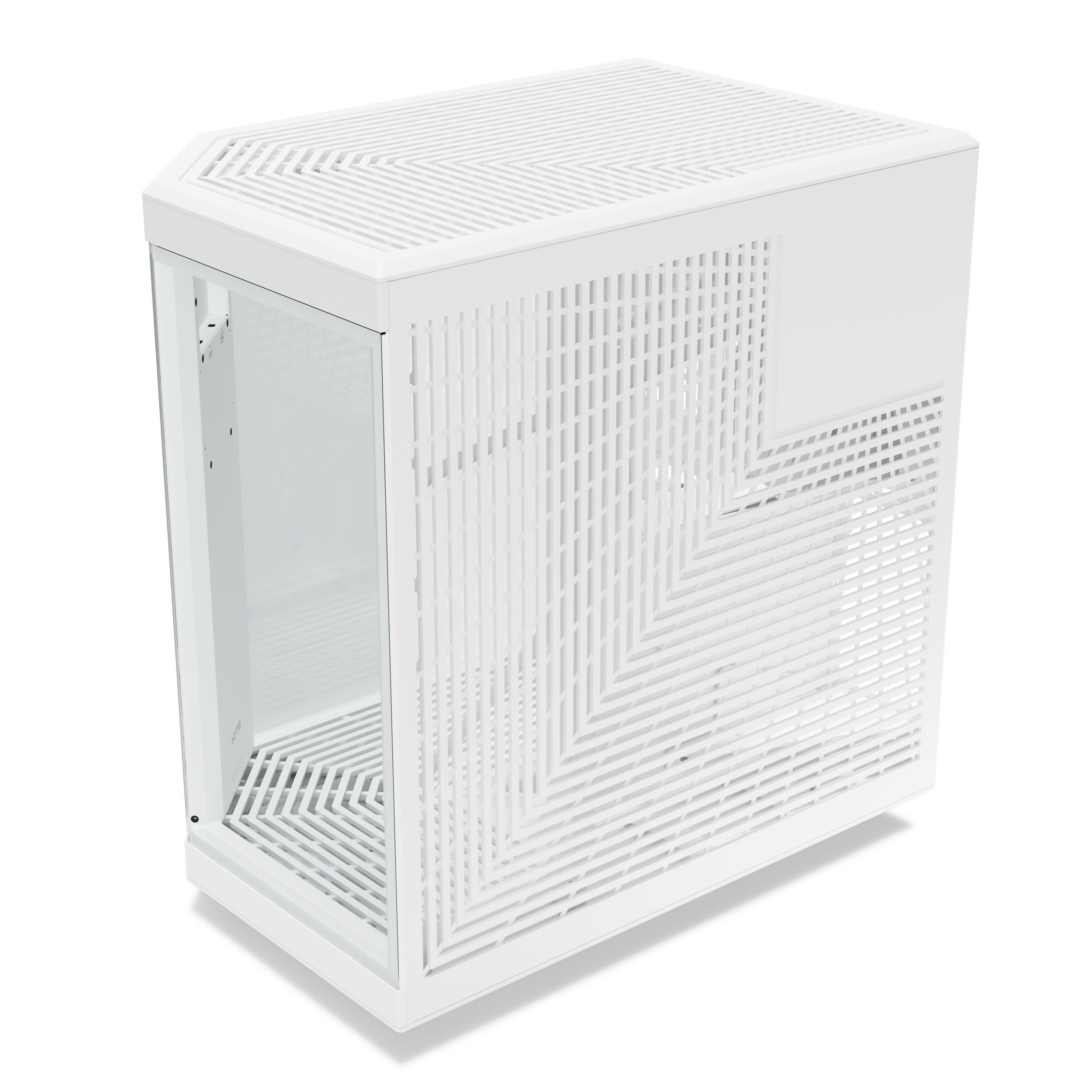 A large main feature product image of HYTE Y70 Touch Infinite Mid Tower Case w/ LCD (Snow White)