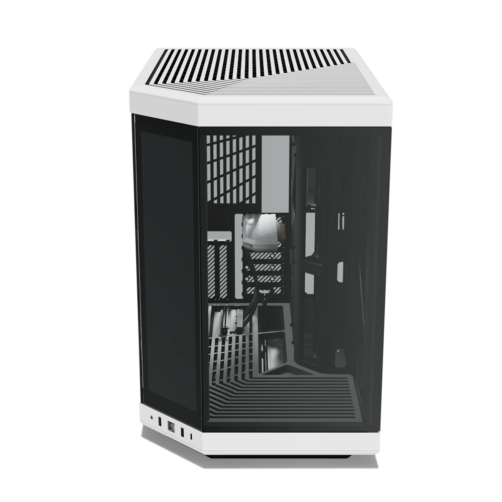 A large main feature product image of HYTE Y70 Touch Infinite Mid Tower Case w/ LCD (Panda)