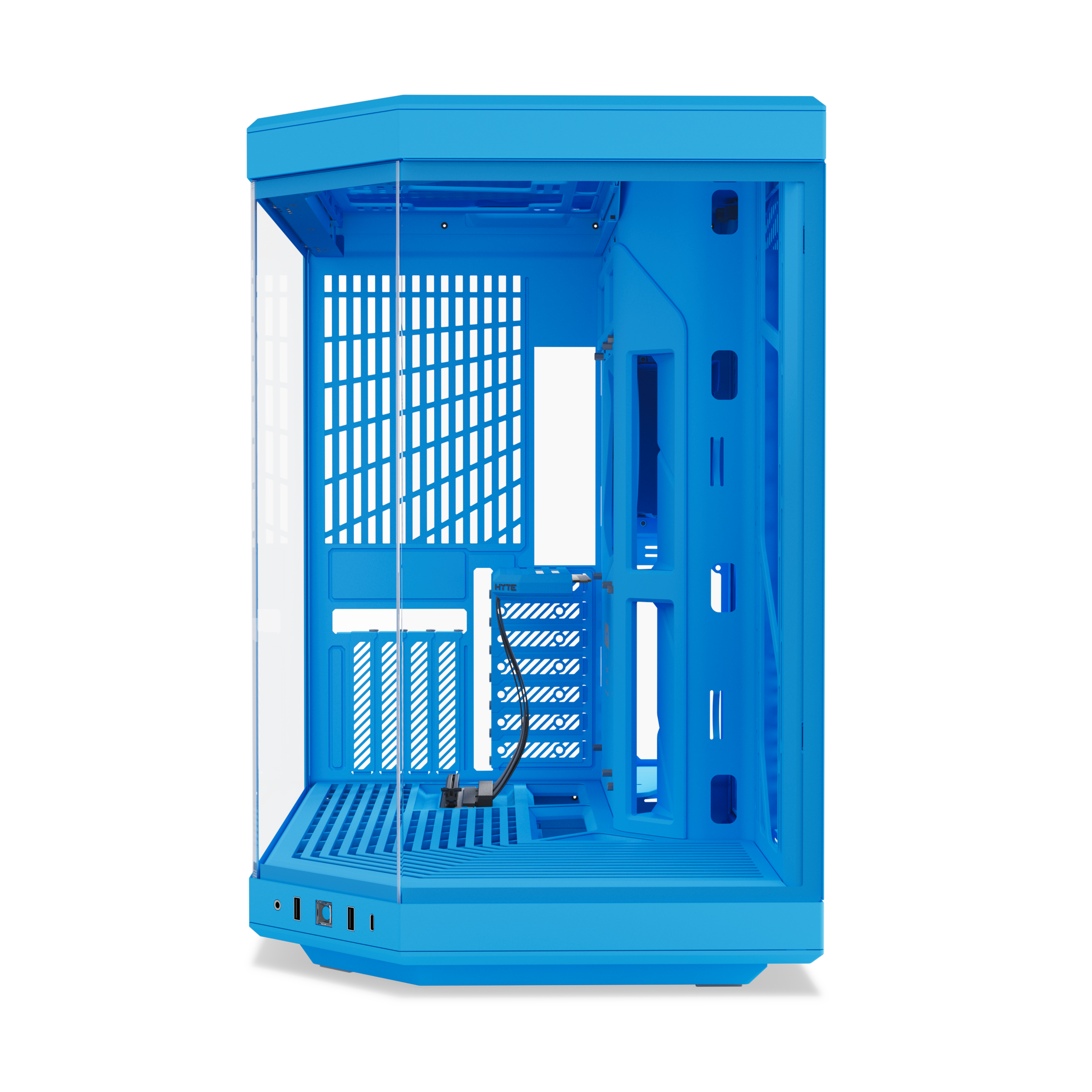 A large main feature product image of HYTE Y70 Tempered Glass Mid Tower Case (Blueberry Milk)