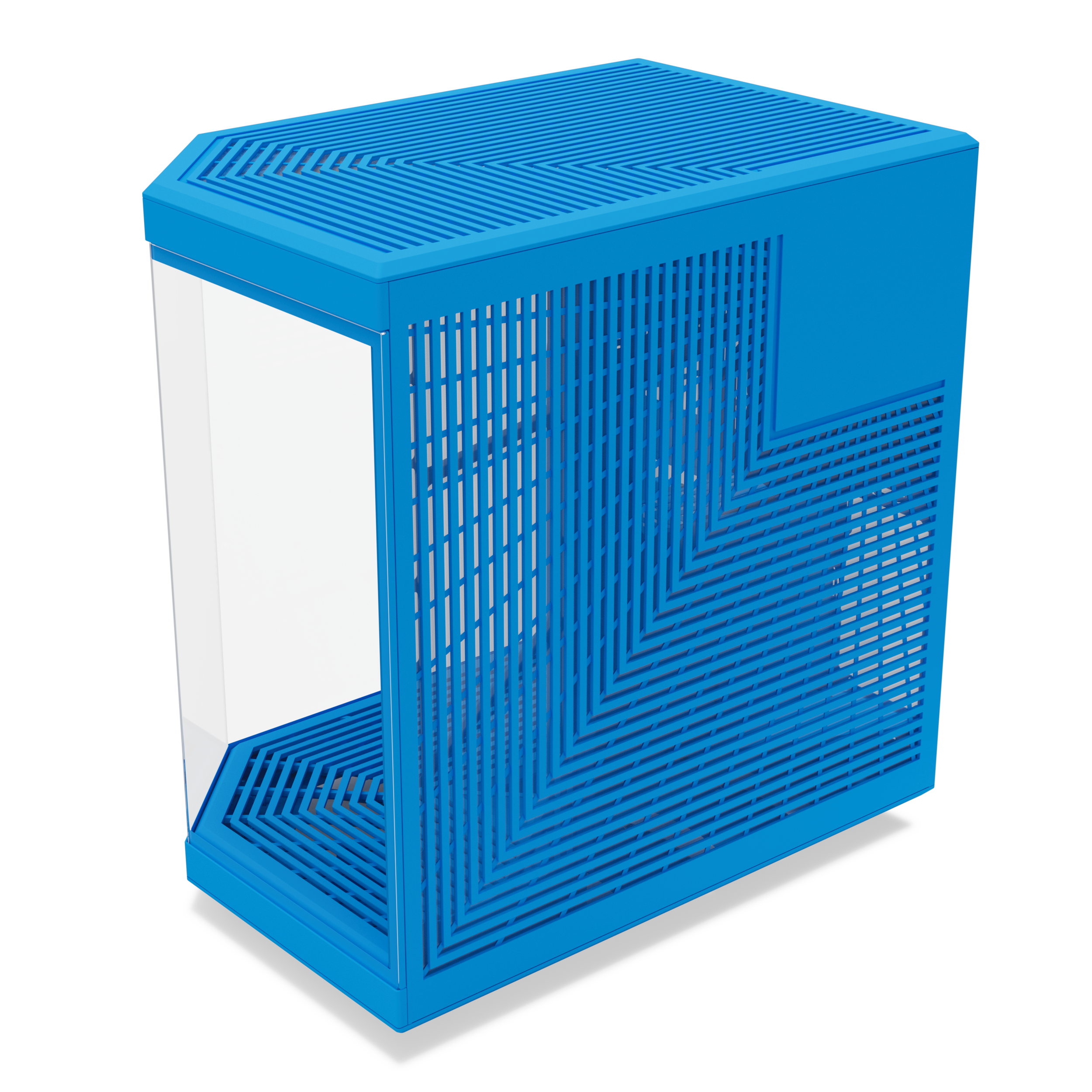 A large main feature product image of HYTE Y70 Tempered Glass Mid Tower Case (Blueberry Milk)