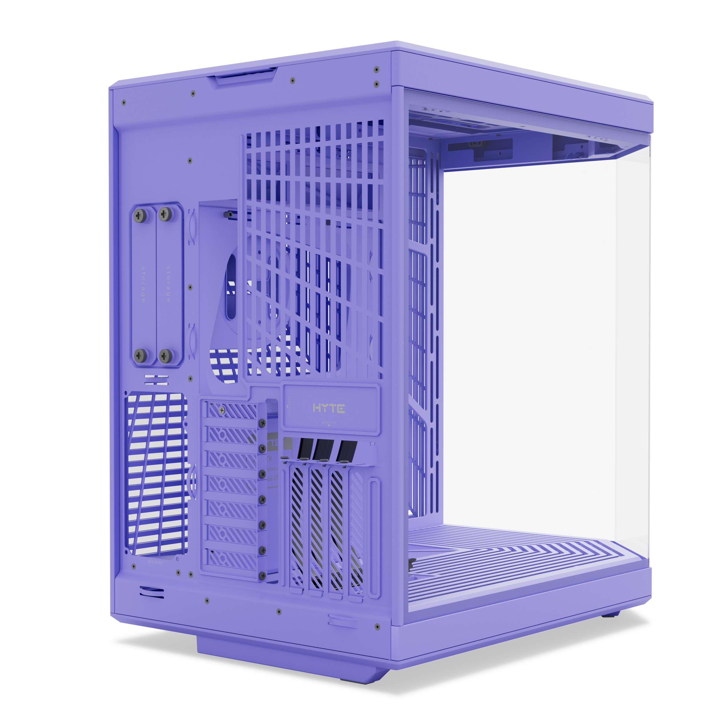 A large main feature product image of HYTE Y70 Tempered Glass Mid Tower Case (Taro Milk)