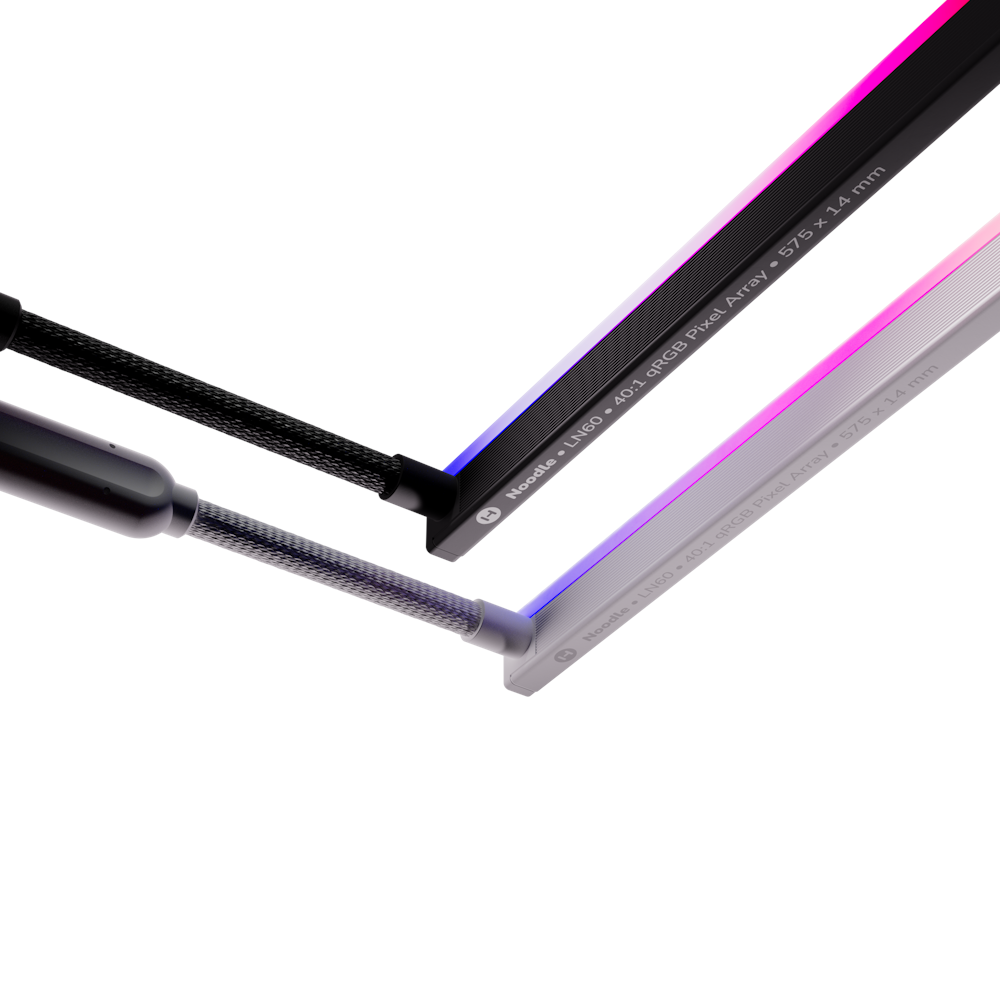 A large main feature product image of HYTE Noodle LN60 Smooth Digital Light Strip (Black)
