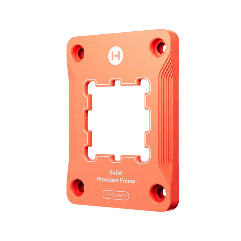 A large main feature product image of HYTE Solid Processor Contact Frame for AMD AM5 (Cherry)