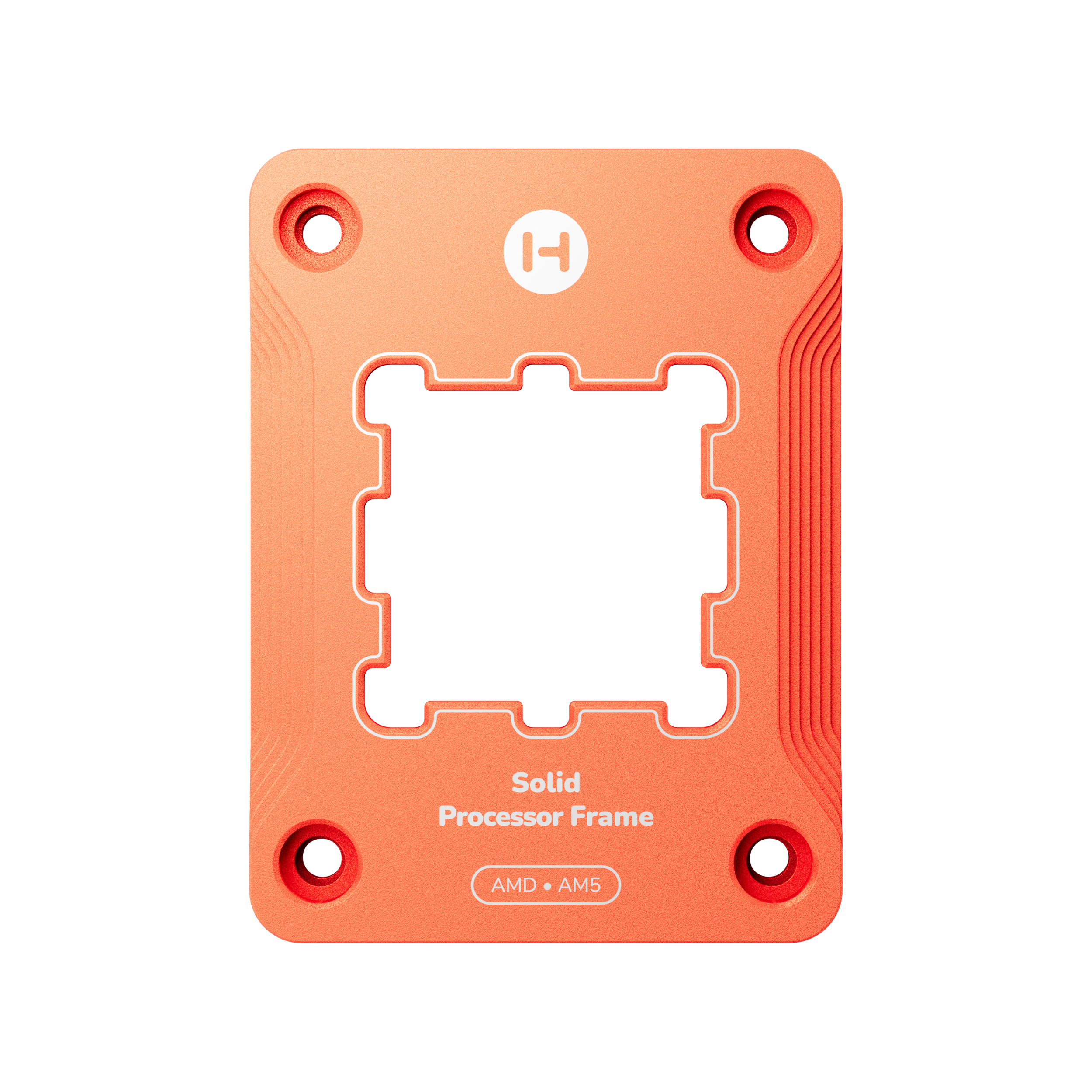 A large main feature product image of HYTE Solid Processor Contact Frame for AMD AM5 (Cherry)