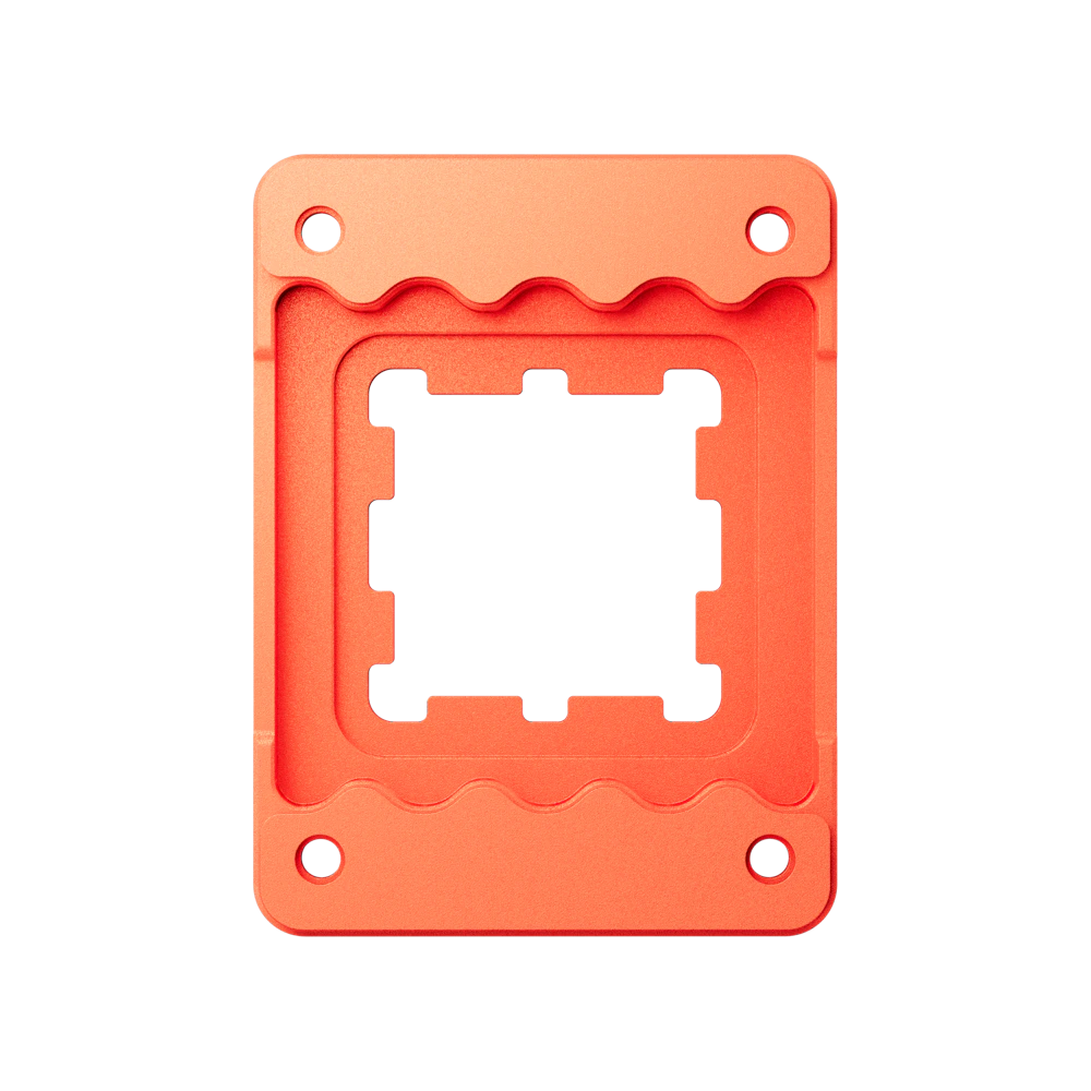 A large main feature product image of HYTE Solid Processor Contact Frame for AMD AM5 (Cherry)