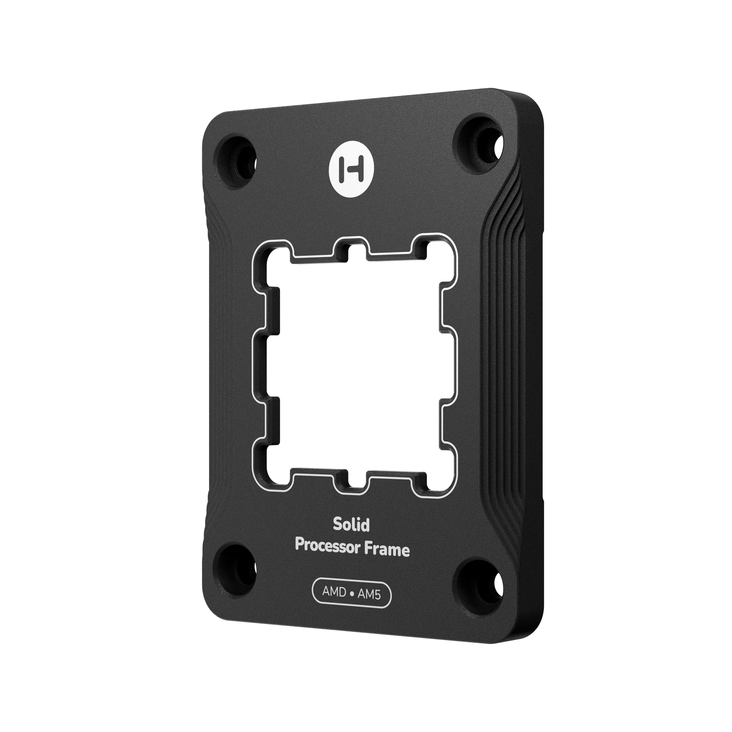A large main feature product image of HYTE Solid Processor Contact Frame for AMD AM5 (Pitch Black)