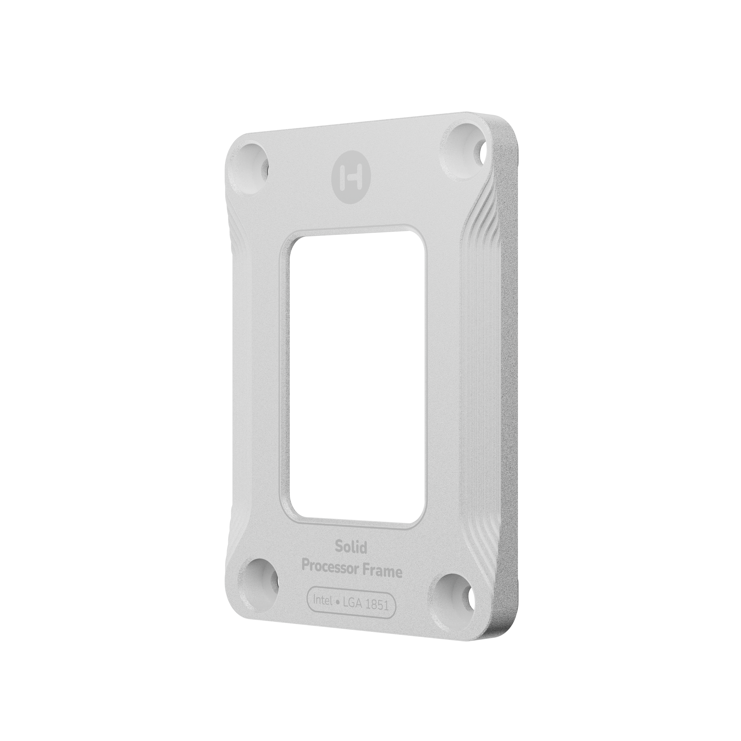 A large main feature product image of HYTE Solid Processor Contact Frame for Intel LGA1851 (Snow White)