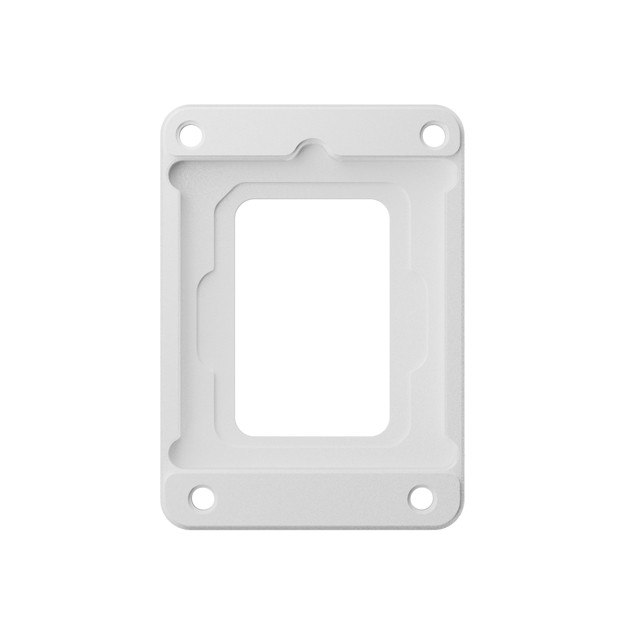 A large main feature product image of HYTE Solid Processor Contact Frame for Intel LGA1851 (Snow White)