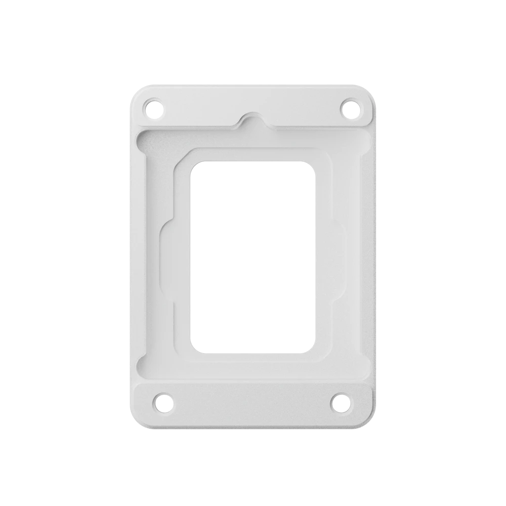 A large main feature product image of HYTE Solid Processor Contact Frame for Intel LGA1851 (Snow White)
