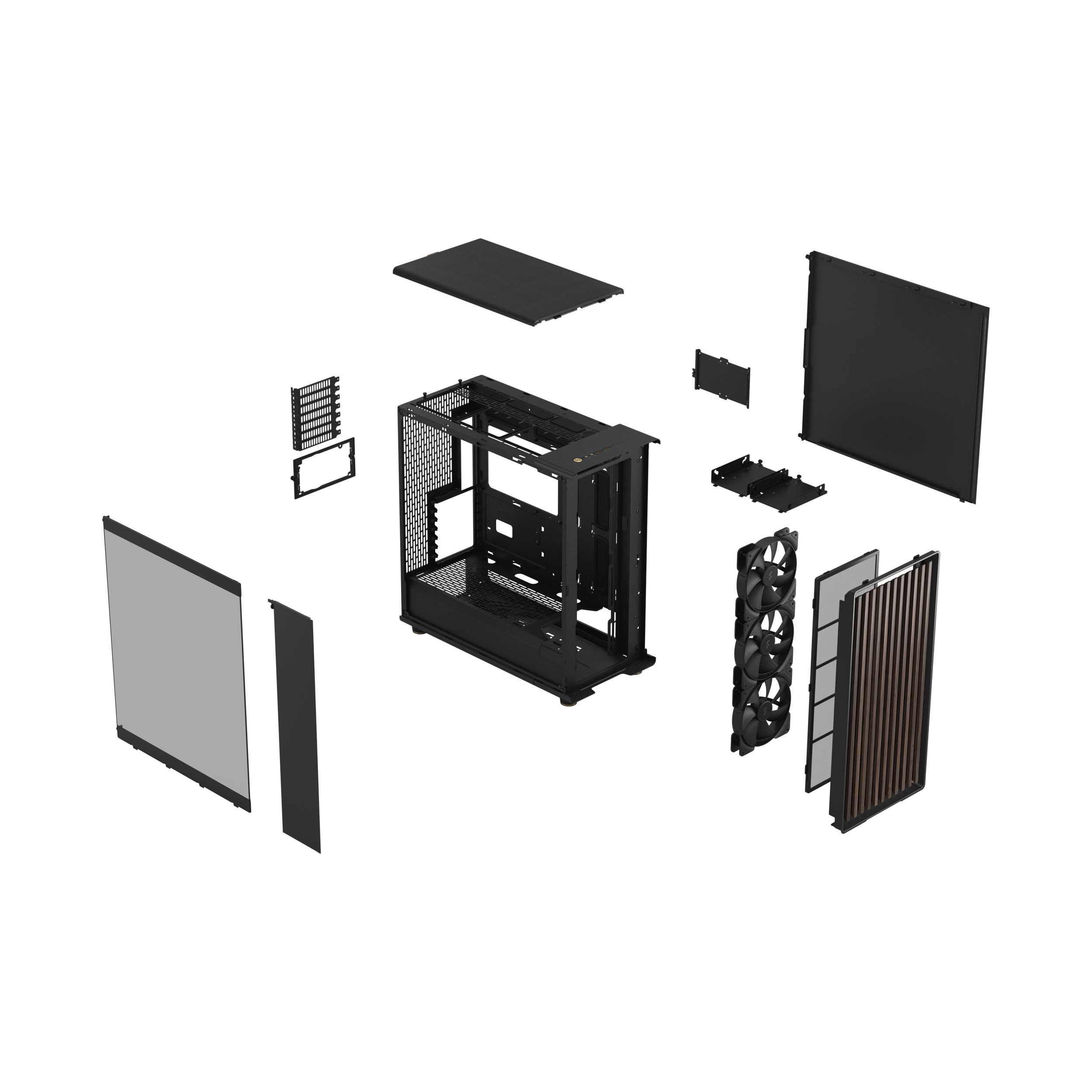 A large main feature product image of Fractal Design North XL TG Full Tower Case (Charcoal Black)