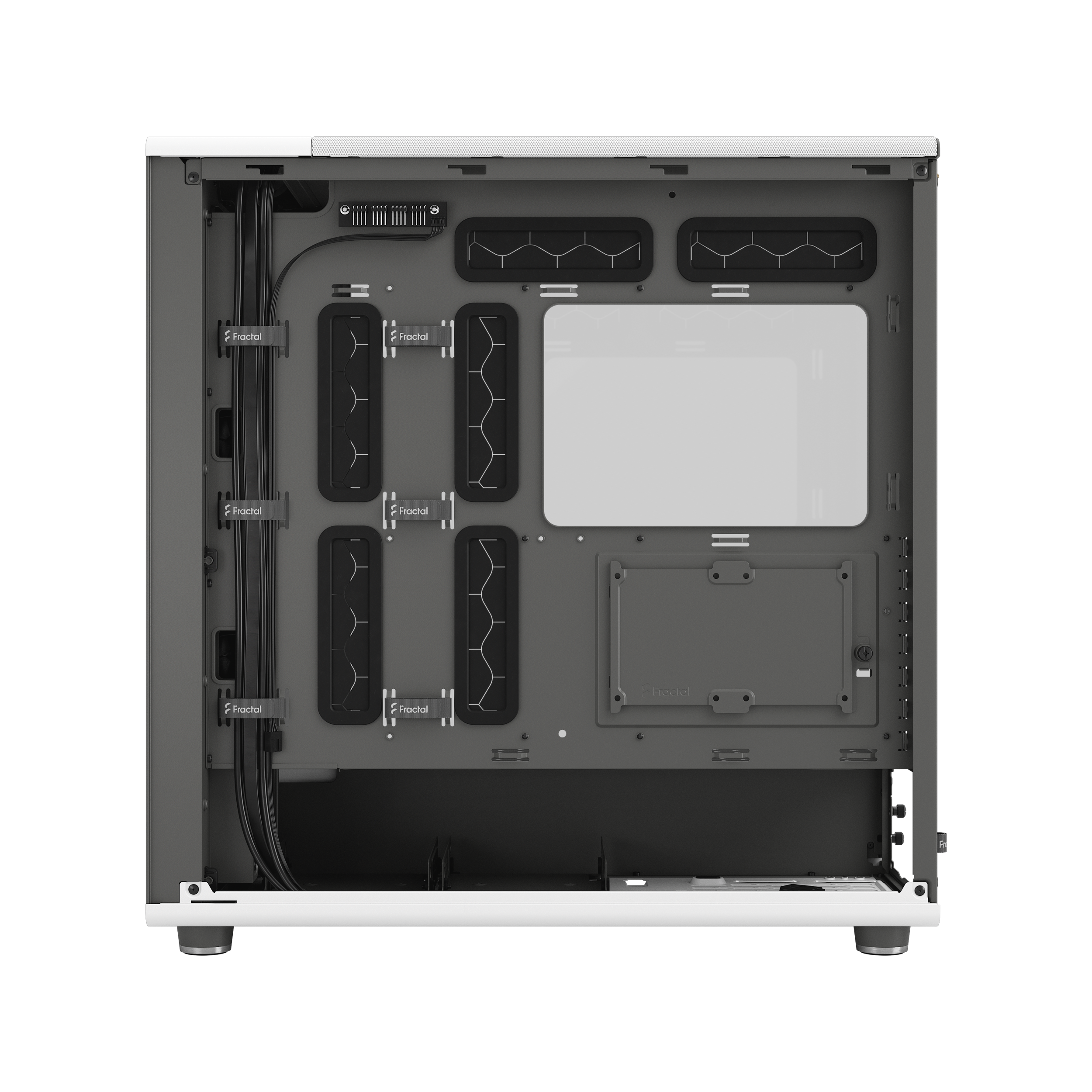 A large main feature product image of Fractal Design North XL TG Full Tower Case (Chalk White)